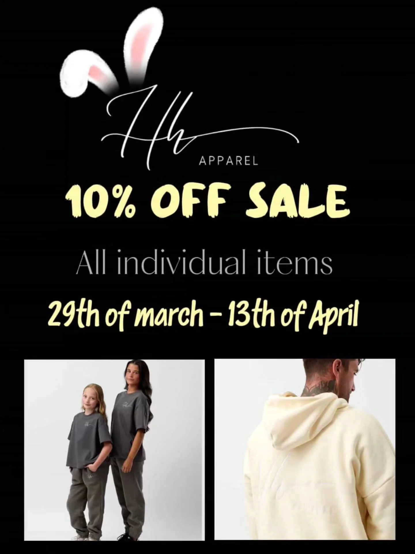 🐇🧡 Easter Sale 🎁🐰

10% OFF all individual pieces 
No code required
Free shipping Australia wide 🇦🇺

Perfect time to lock in your favourites before theyre gone

Limited time
Limited stock 

29th march - 13th April

Hoodie-Hoo 🦉

#hoodiehoo #str