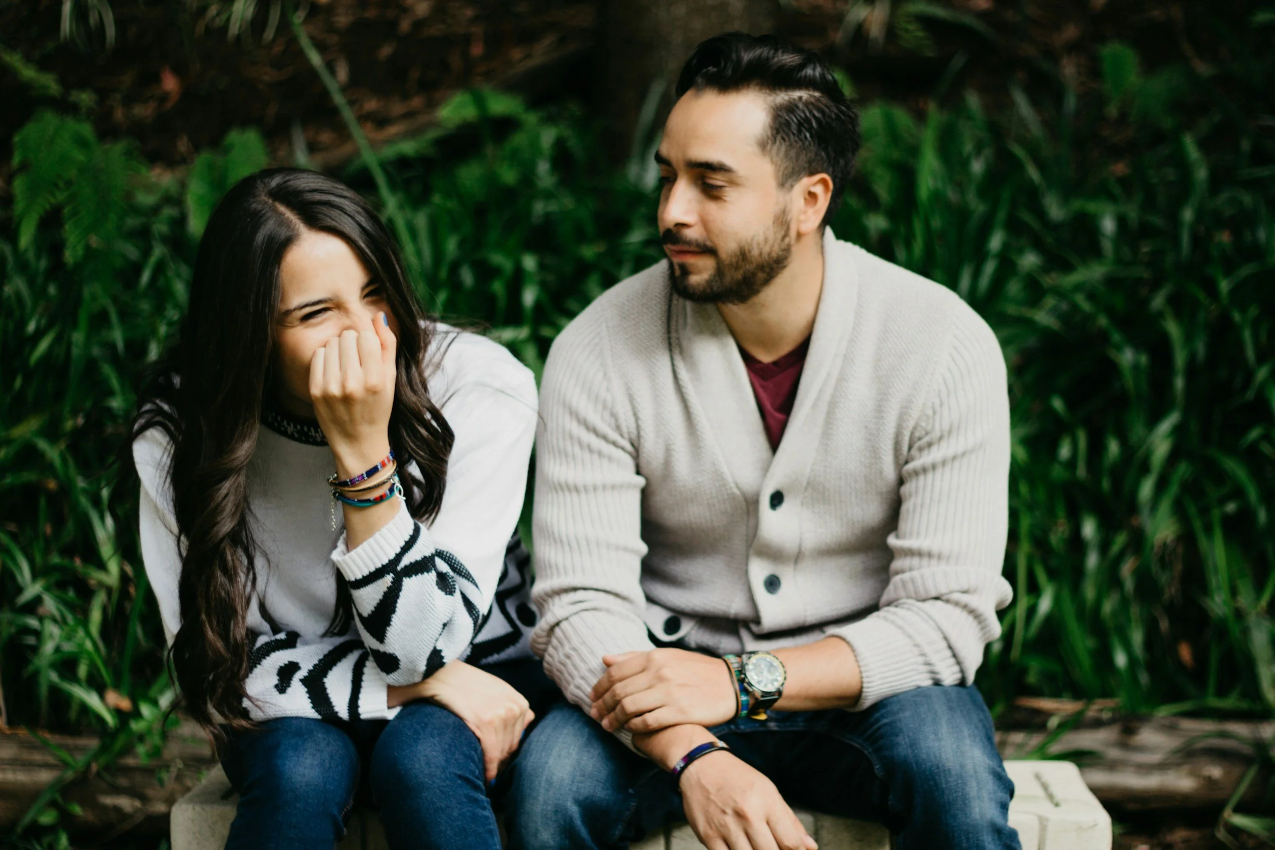 Married couple laughing