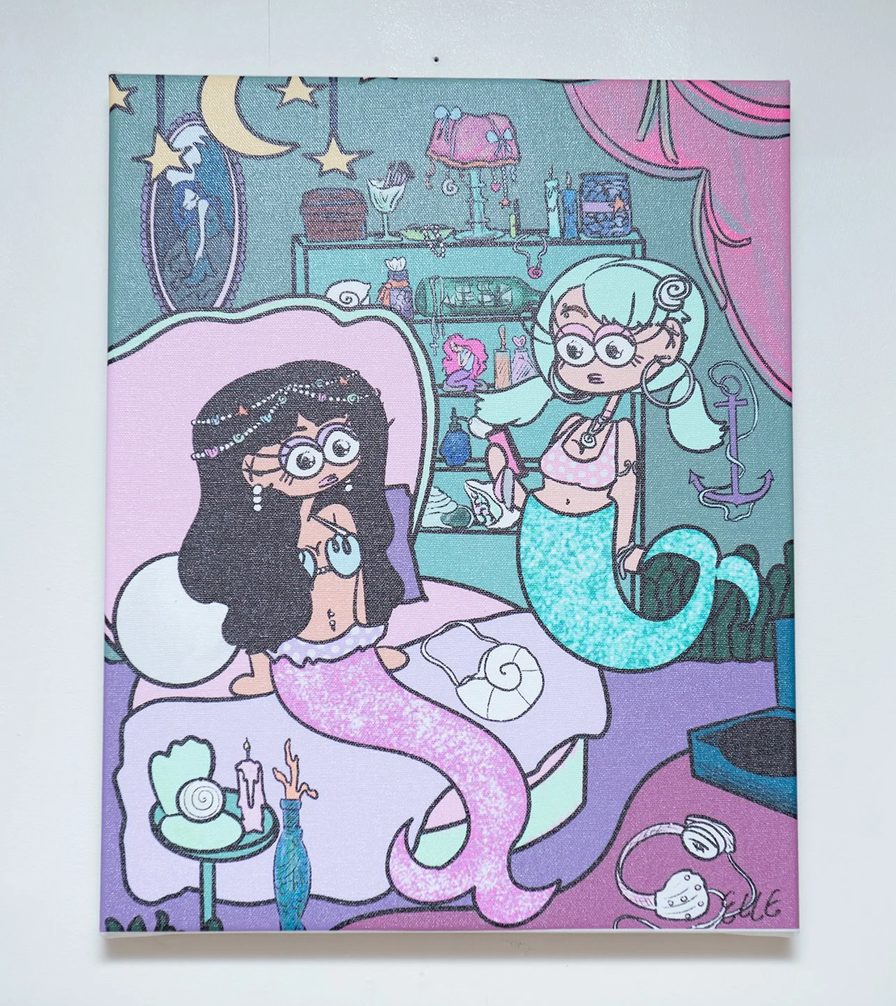 ELLE GABRIEL ‘Mermaid Girls’ 
Archival Pigment Print on canvas 13” x 16.25”