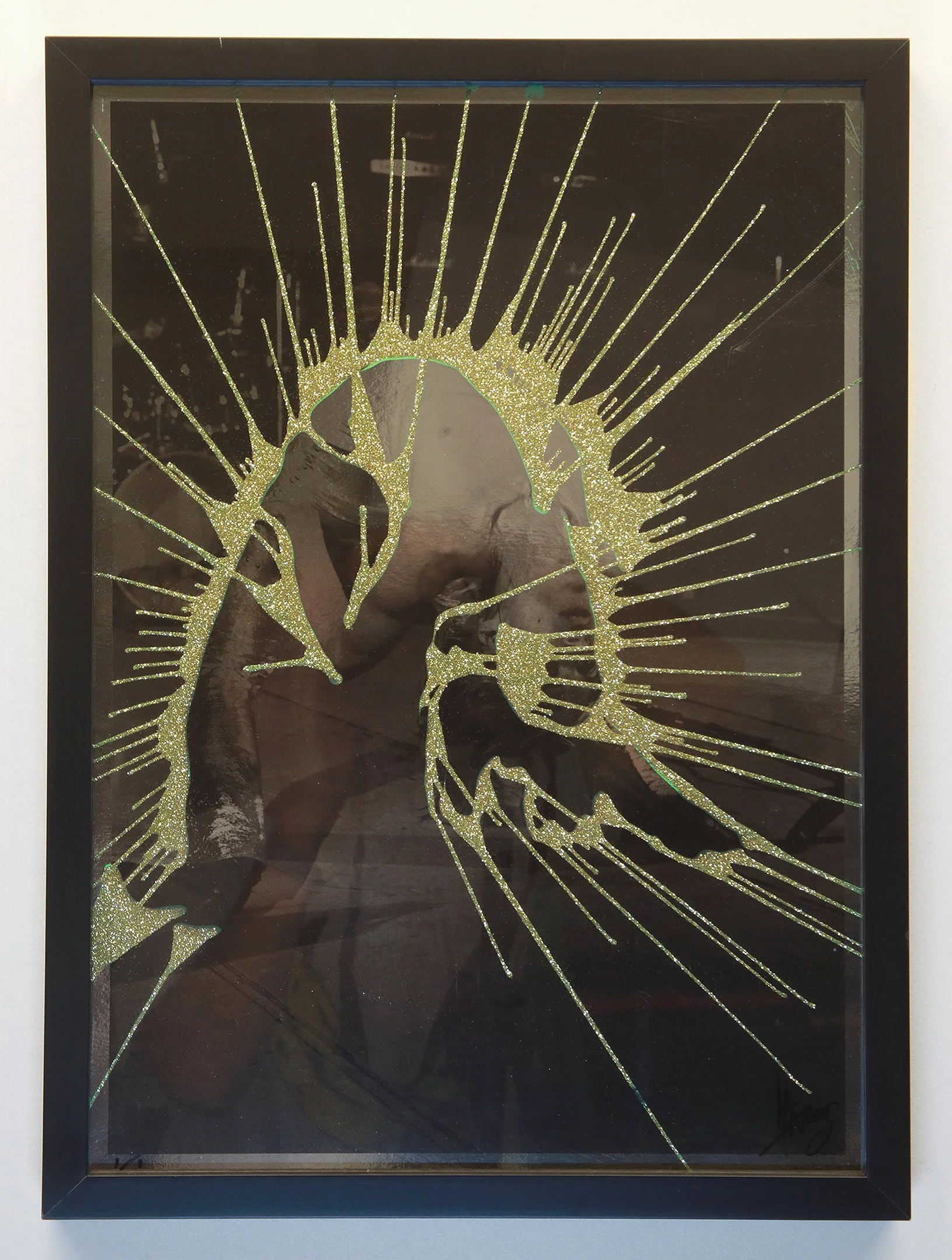 Mick Rock x Kii Arens “Raw Power” • Gli er Spin-Art on Foil Print • 15” x 21”