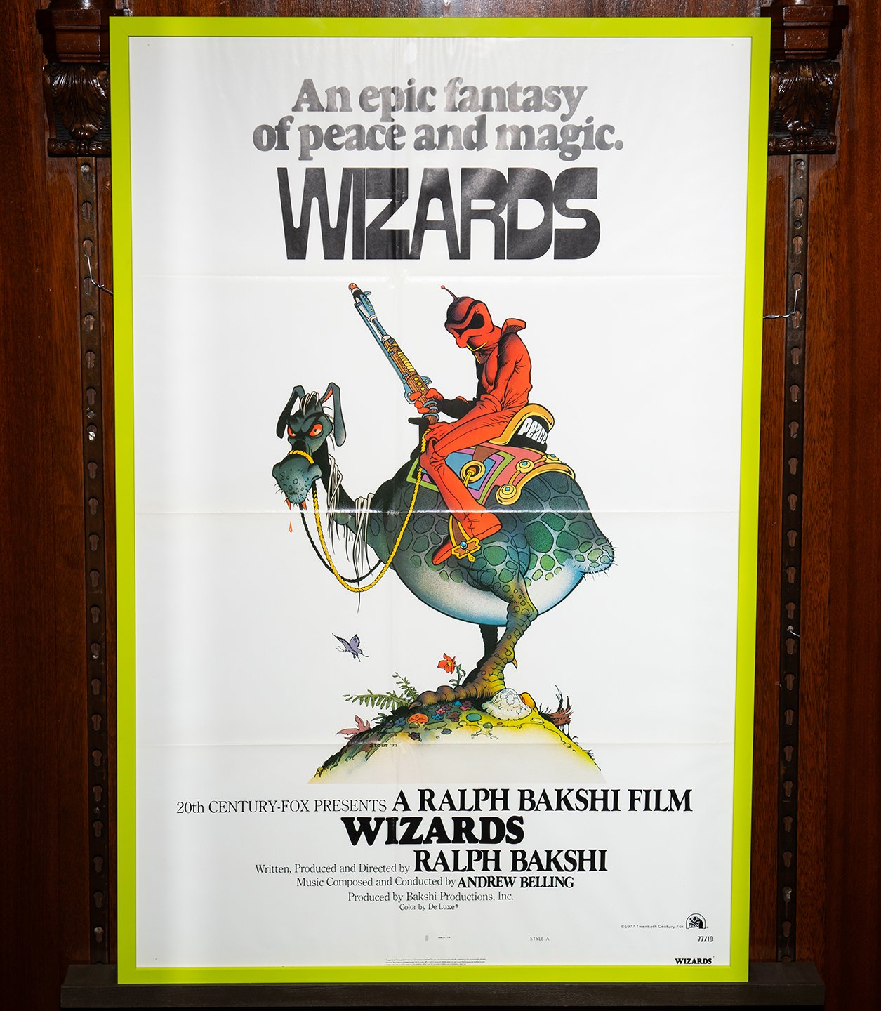RALPH BAKSHI ‘Wizards - Necron 99’ 
Framed 27“ x 41” Original Movie Poster