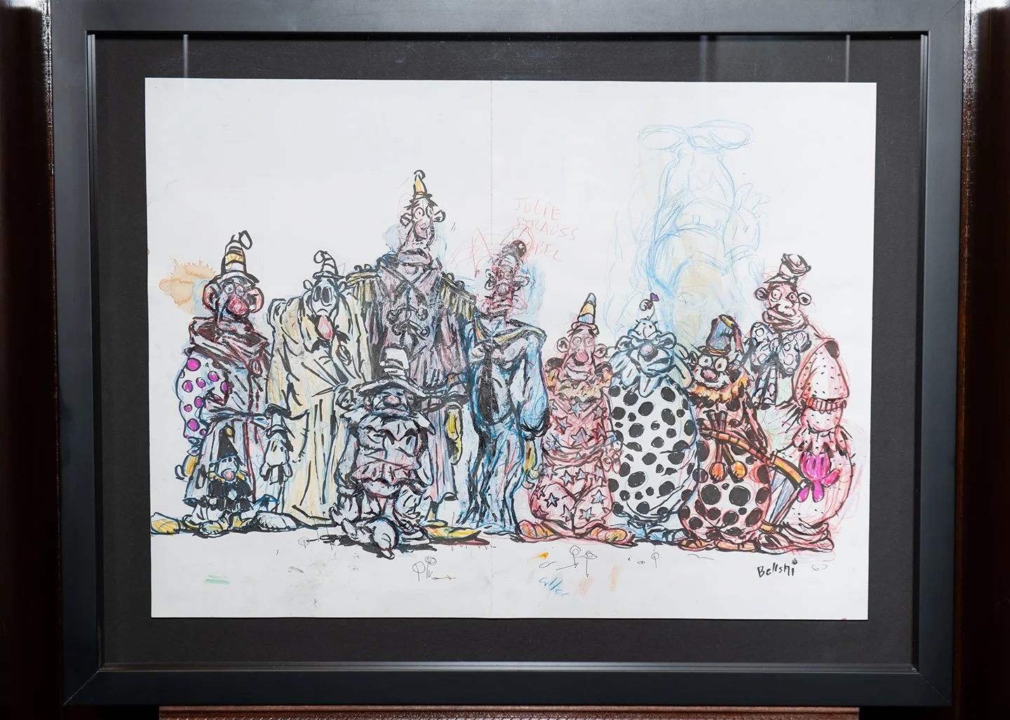 RALPH BAKSHI ‘Unusual Suspects’ 
Framed Ink and Pencil Drawing