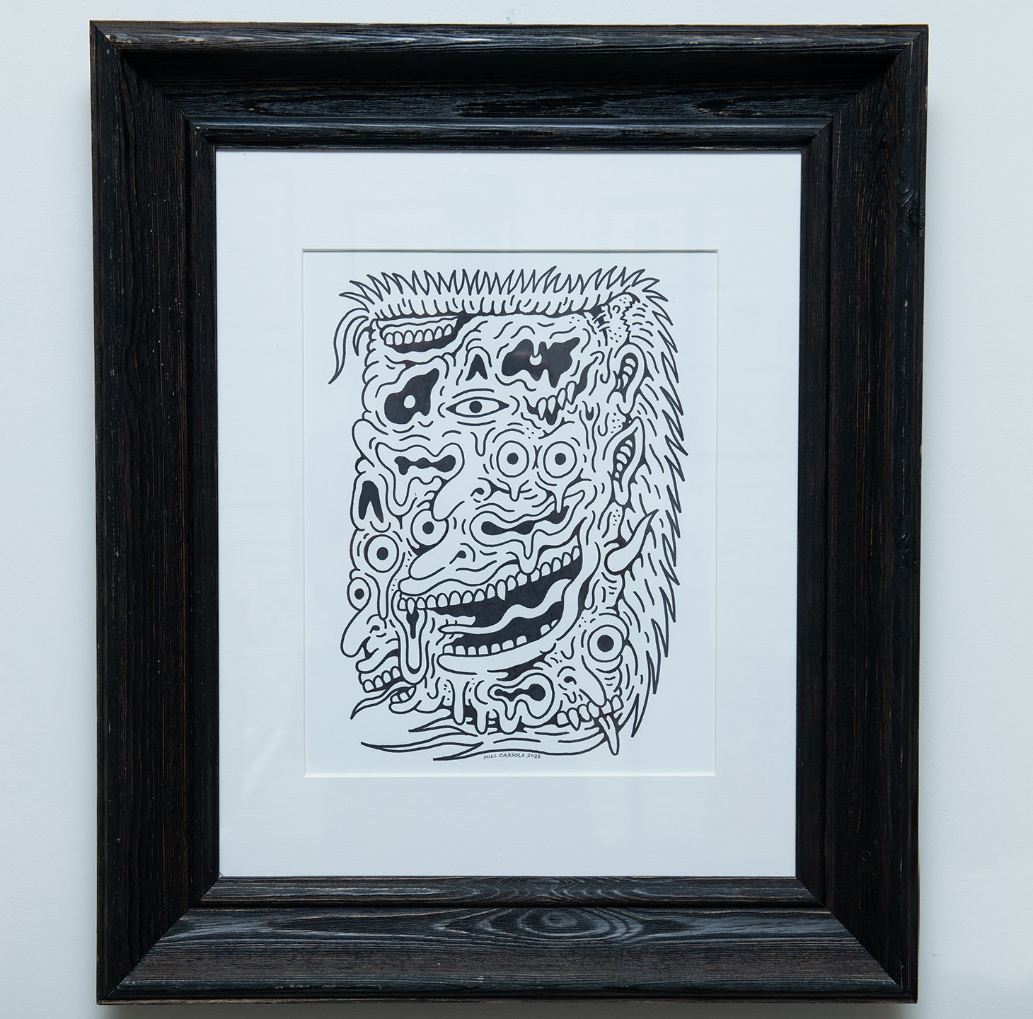 WILL CARSOLA ‘Untitled’ 
Black and White Drawing 16” x 20” plus frame 