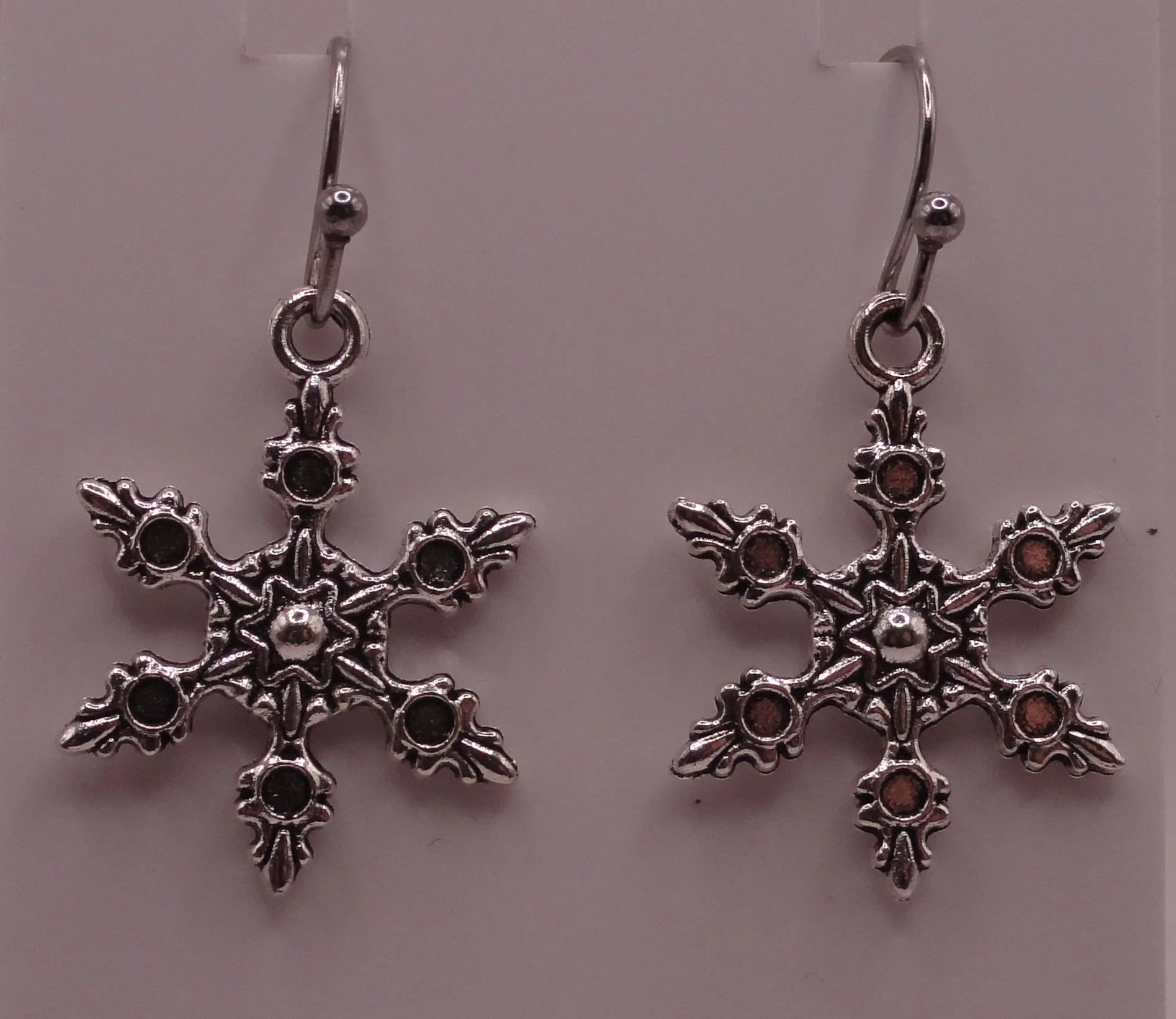 Silver Snowflake Earrings