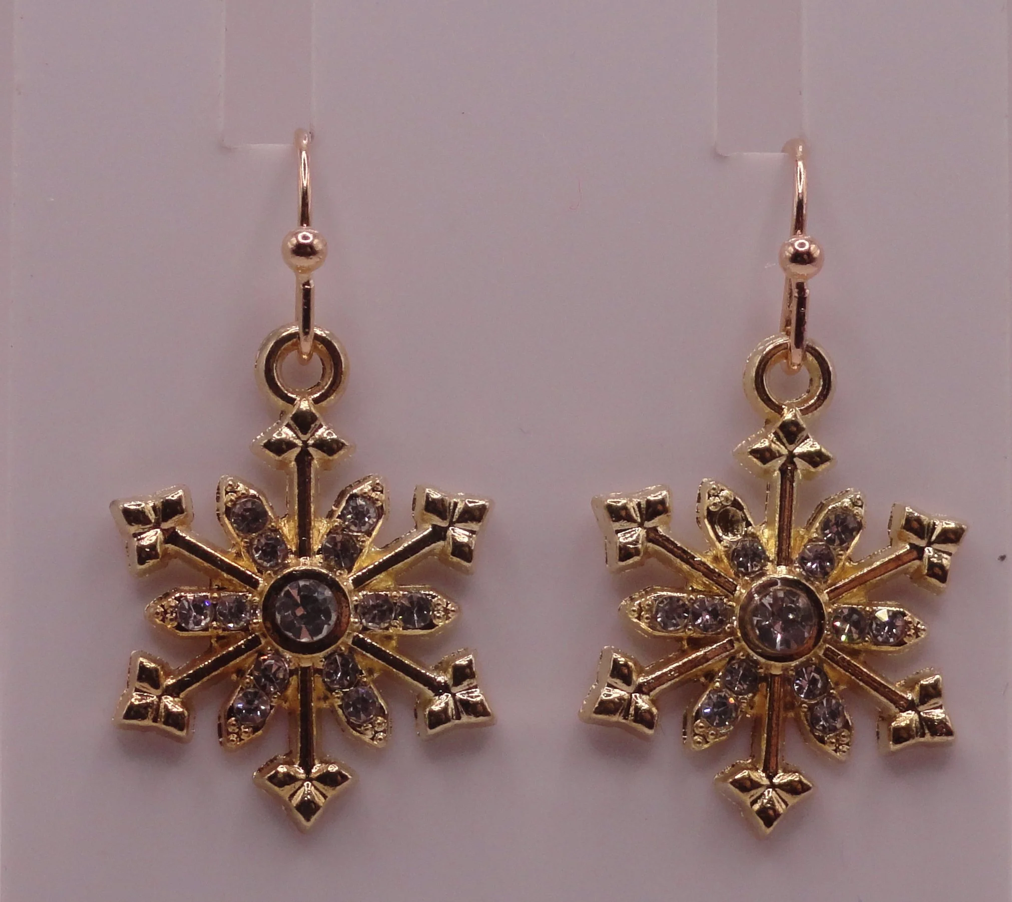 Gold Snowflake Earrings