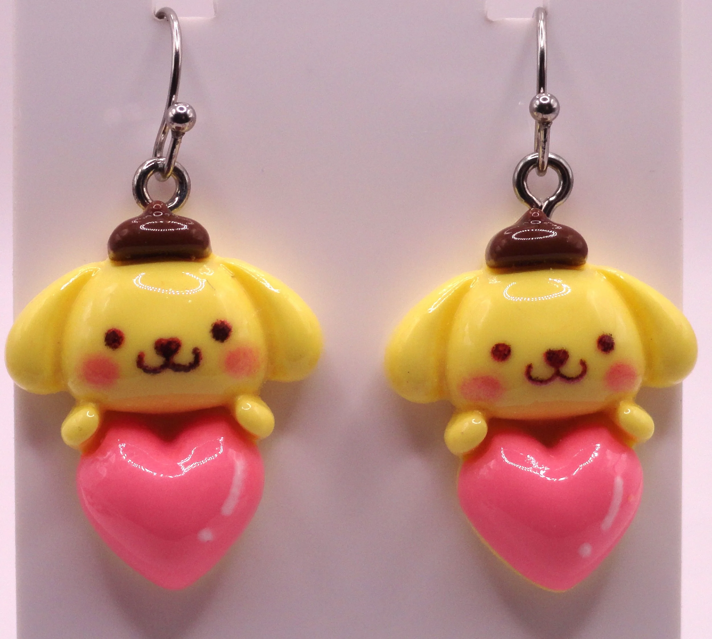 Pompompurin Heart Earrings
