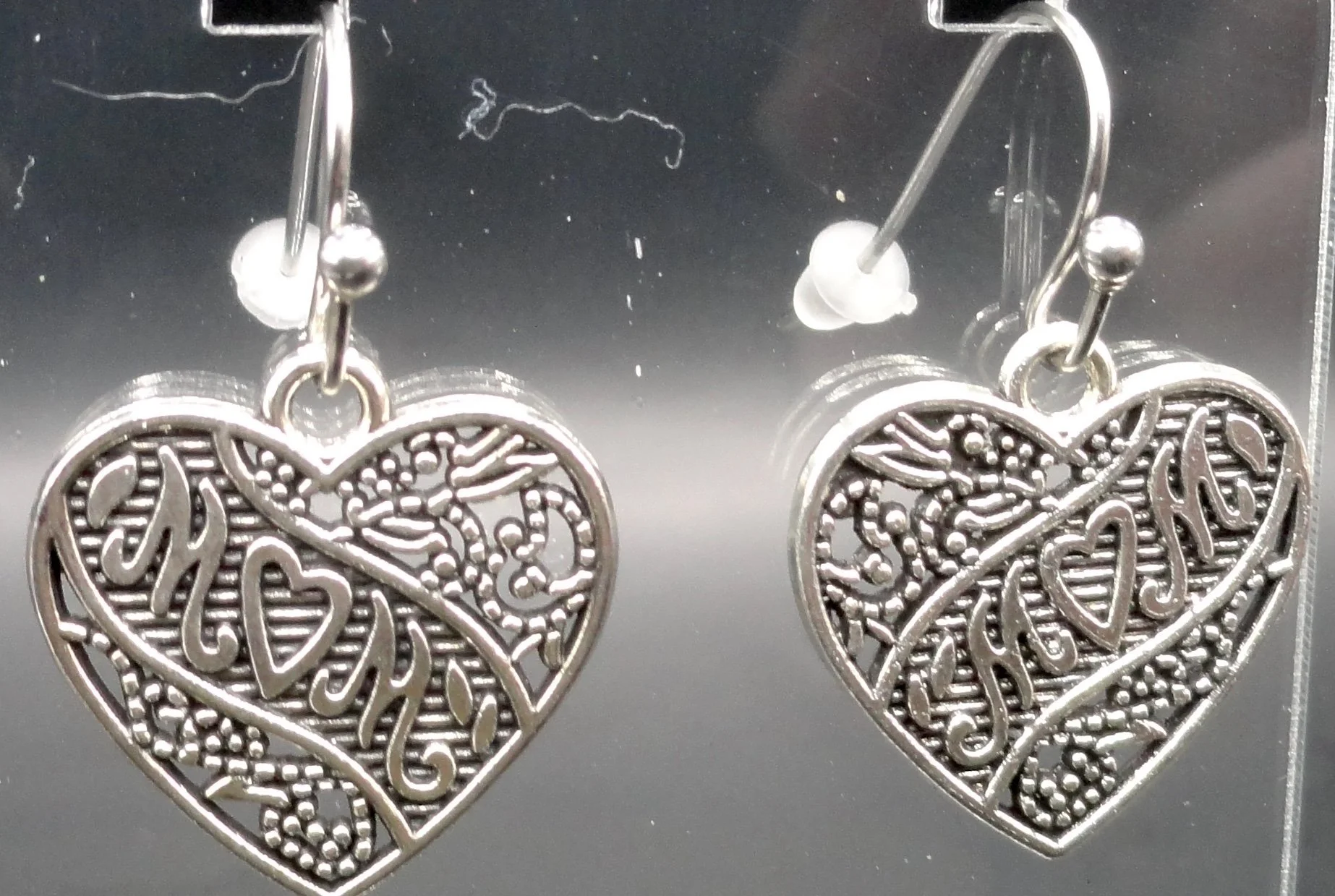 Mom Heart Earrings