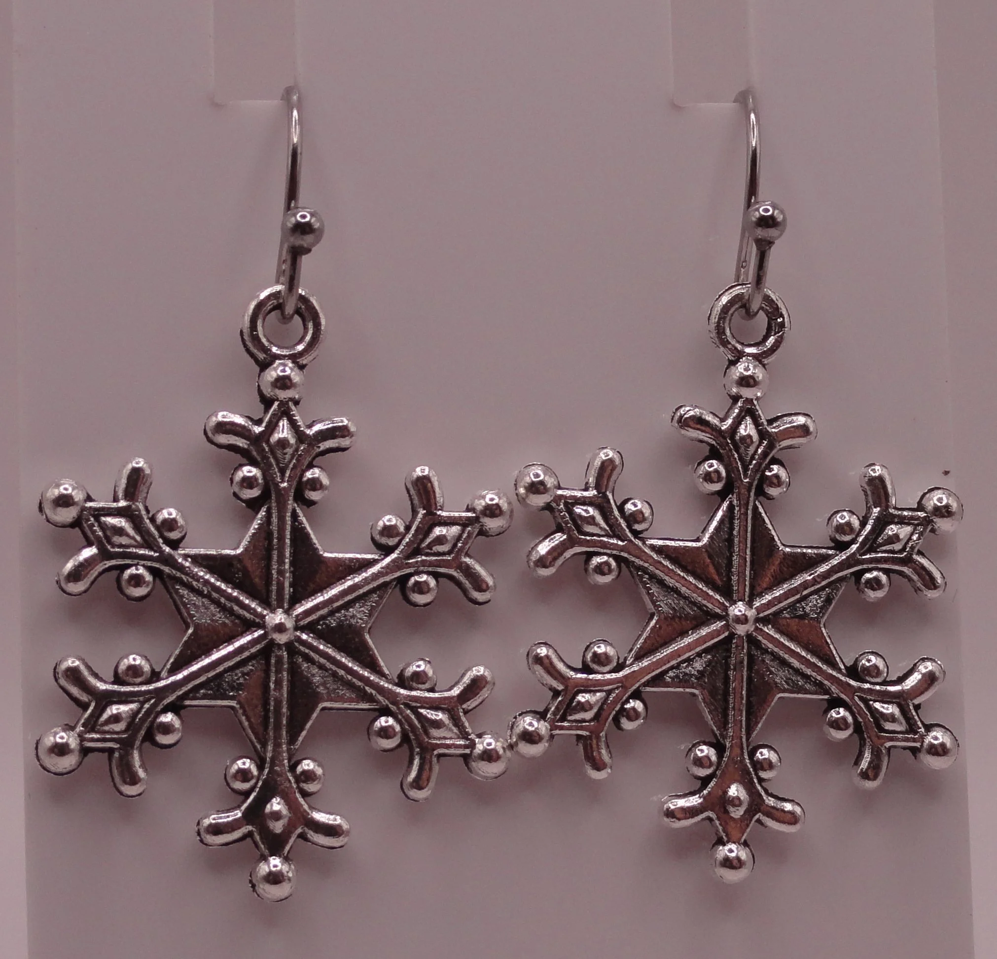 Silver Snowflake Earrings