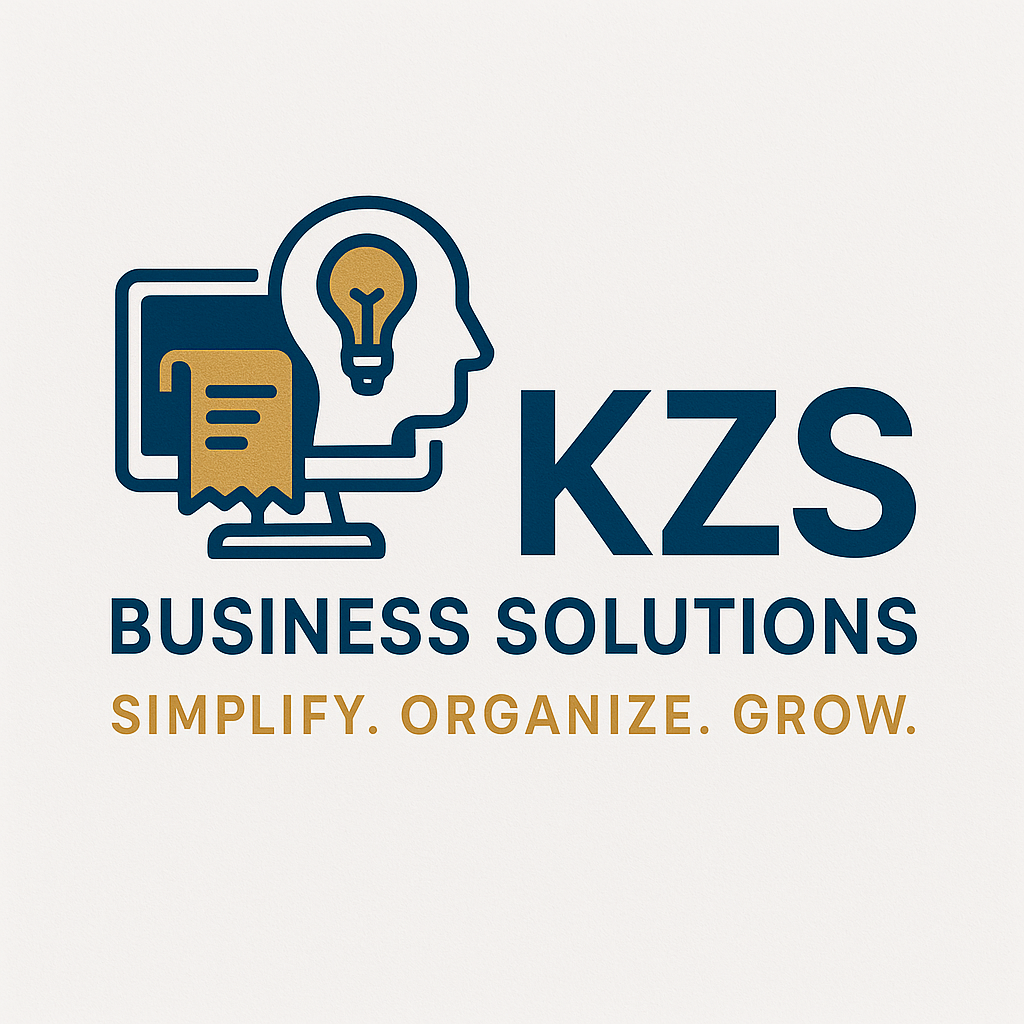KZS Business Solutions Logo — Simplify, Organize, Grow.