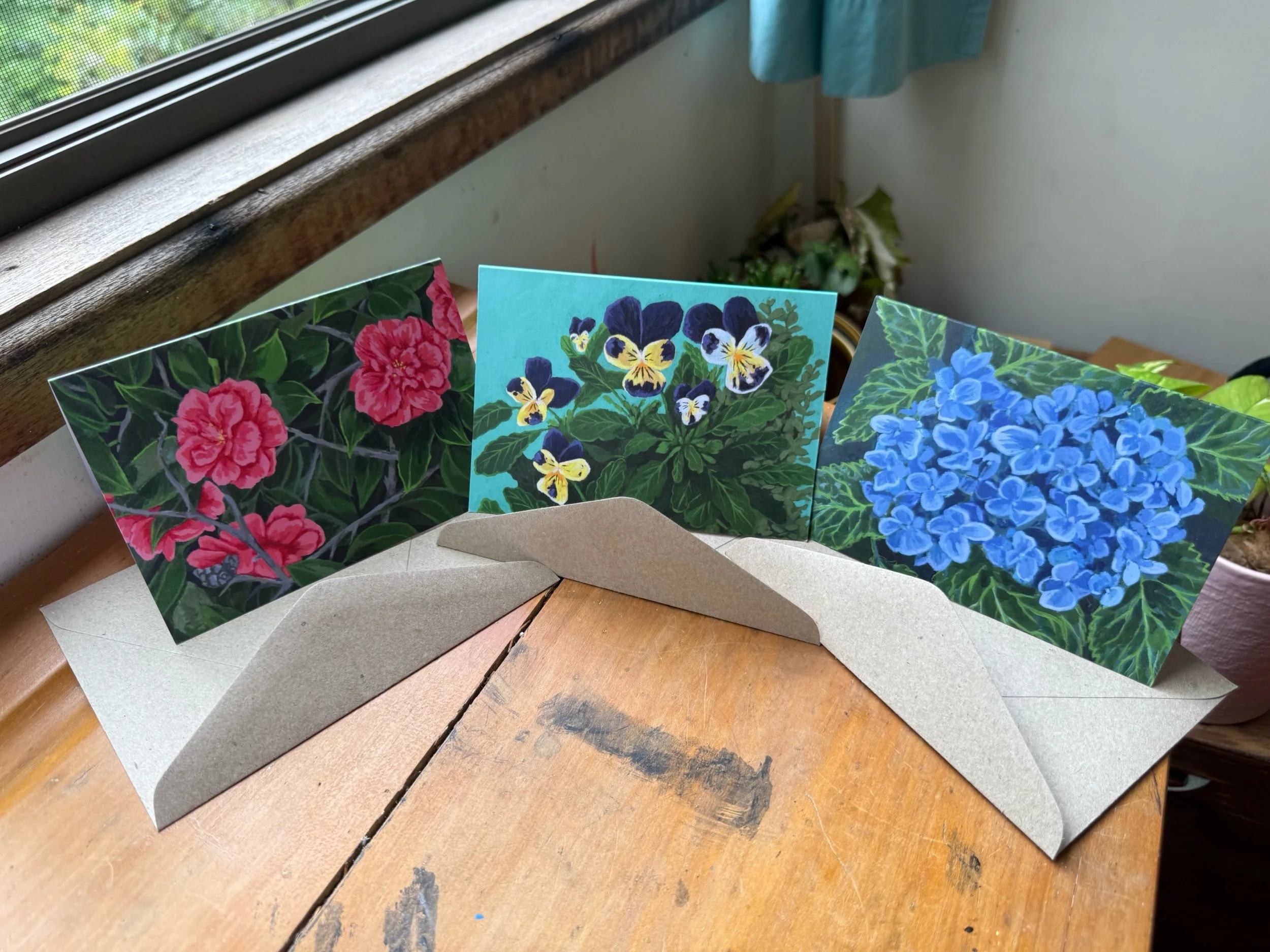 Floral bouquet greeting cards