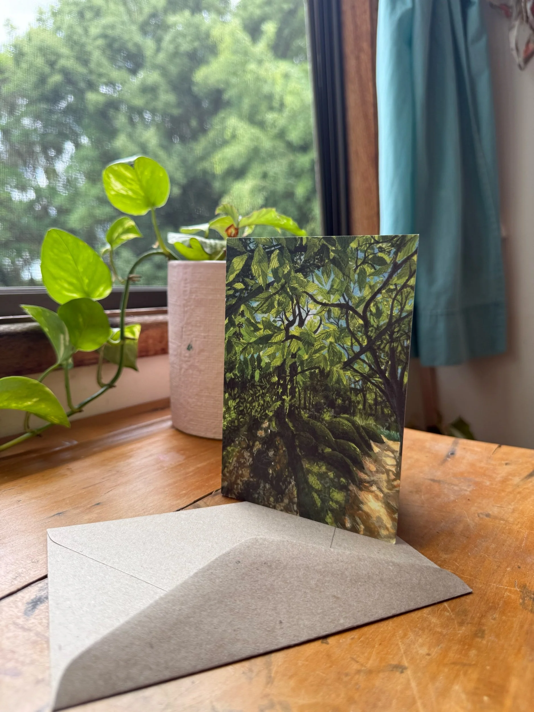 Golden light greeting card