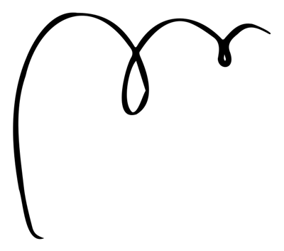 A black illustration of a squiggle.