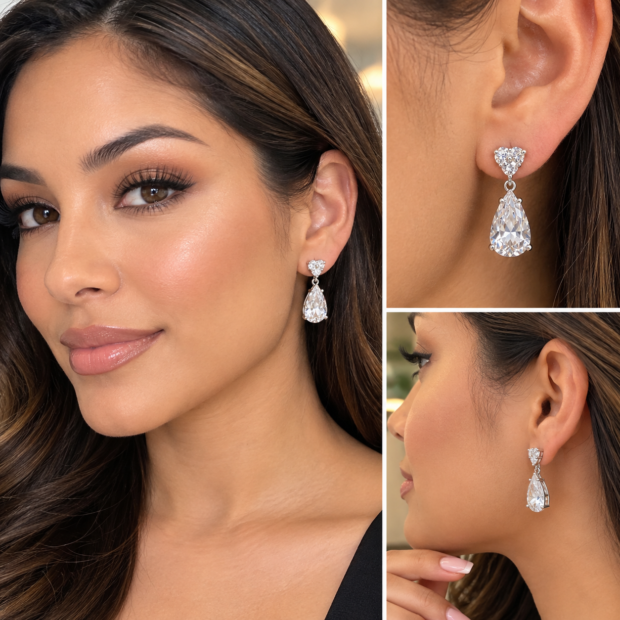 Diamond Drop Earring Beauty Collage.png
