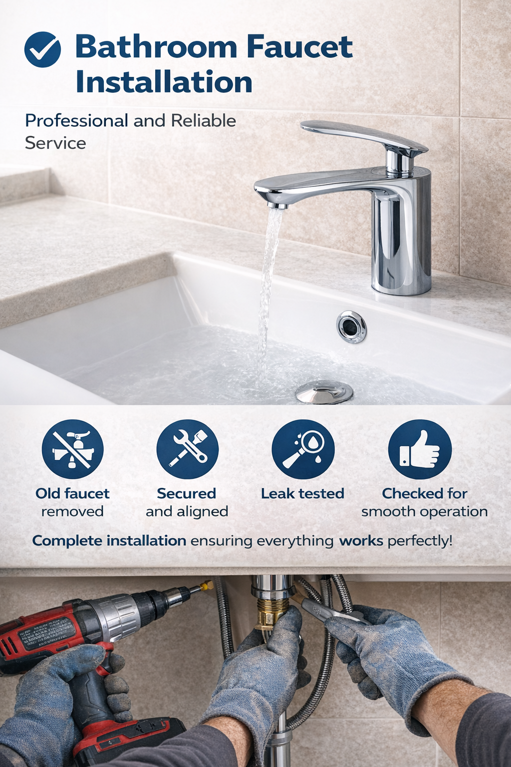 Single-hole Single-handle Cold and Hot Universal Bathroom Basin Faucet