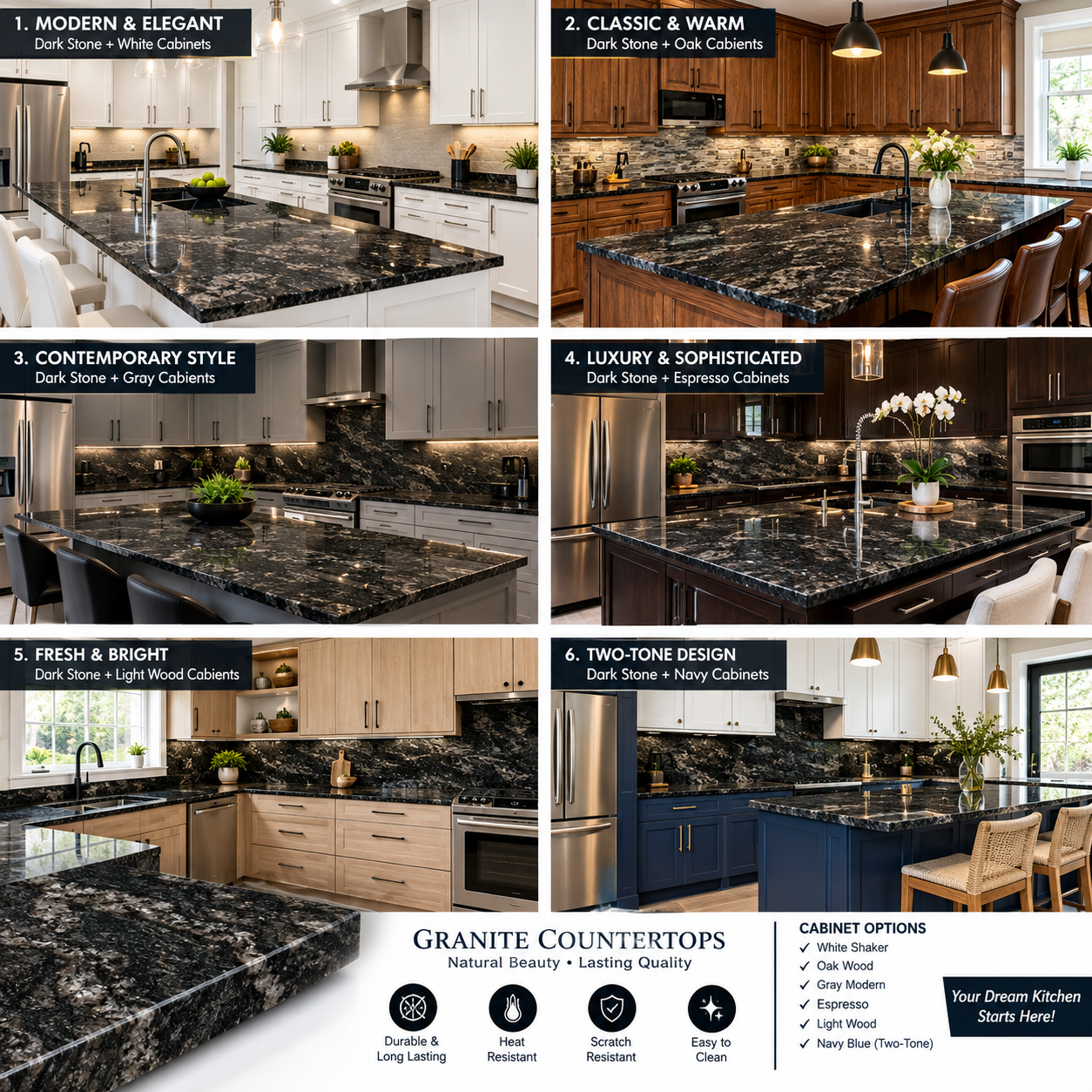 Black Forest GraniteNatural / Cabinet