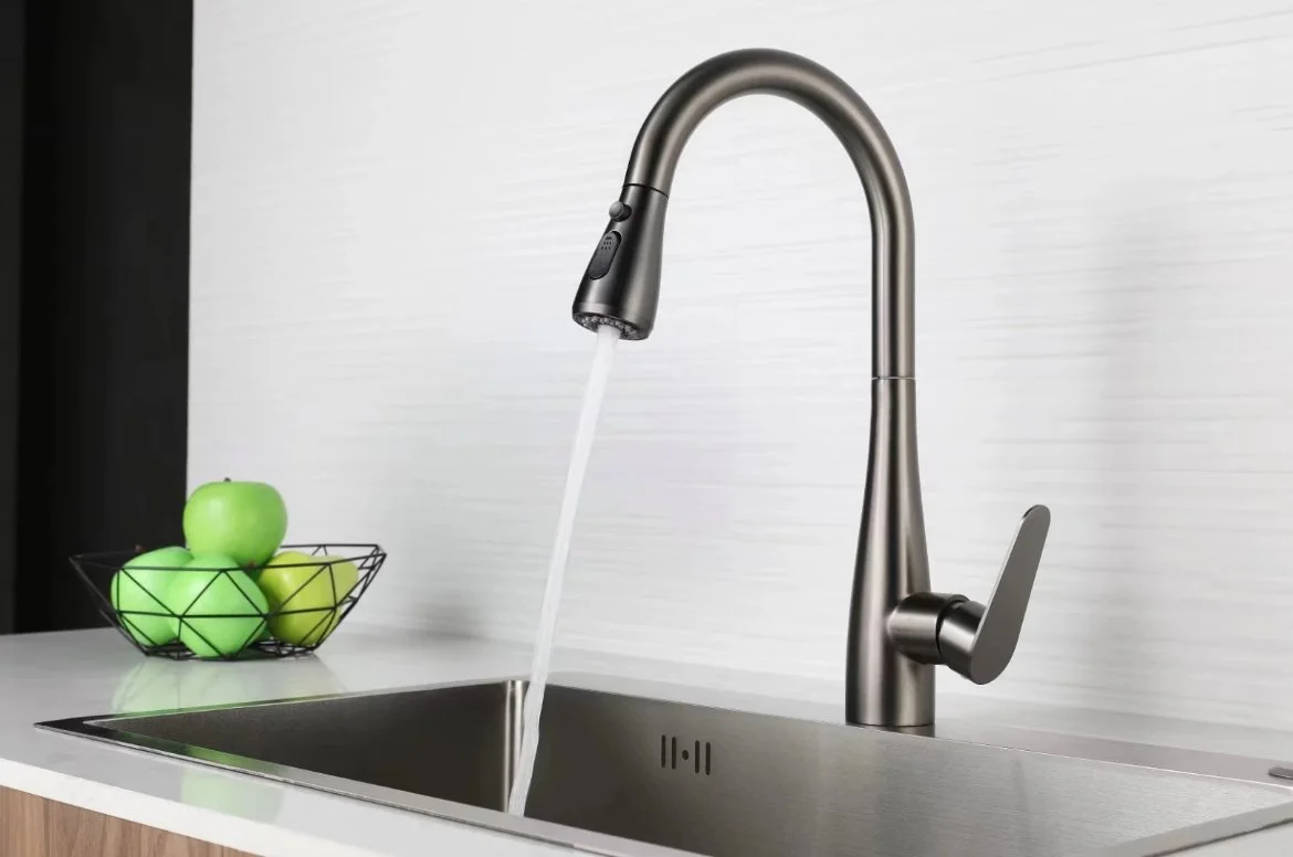 Faucet  Rotating Black Gun Grey Stainless Steel