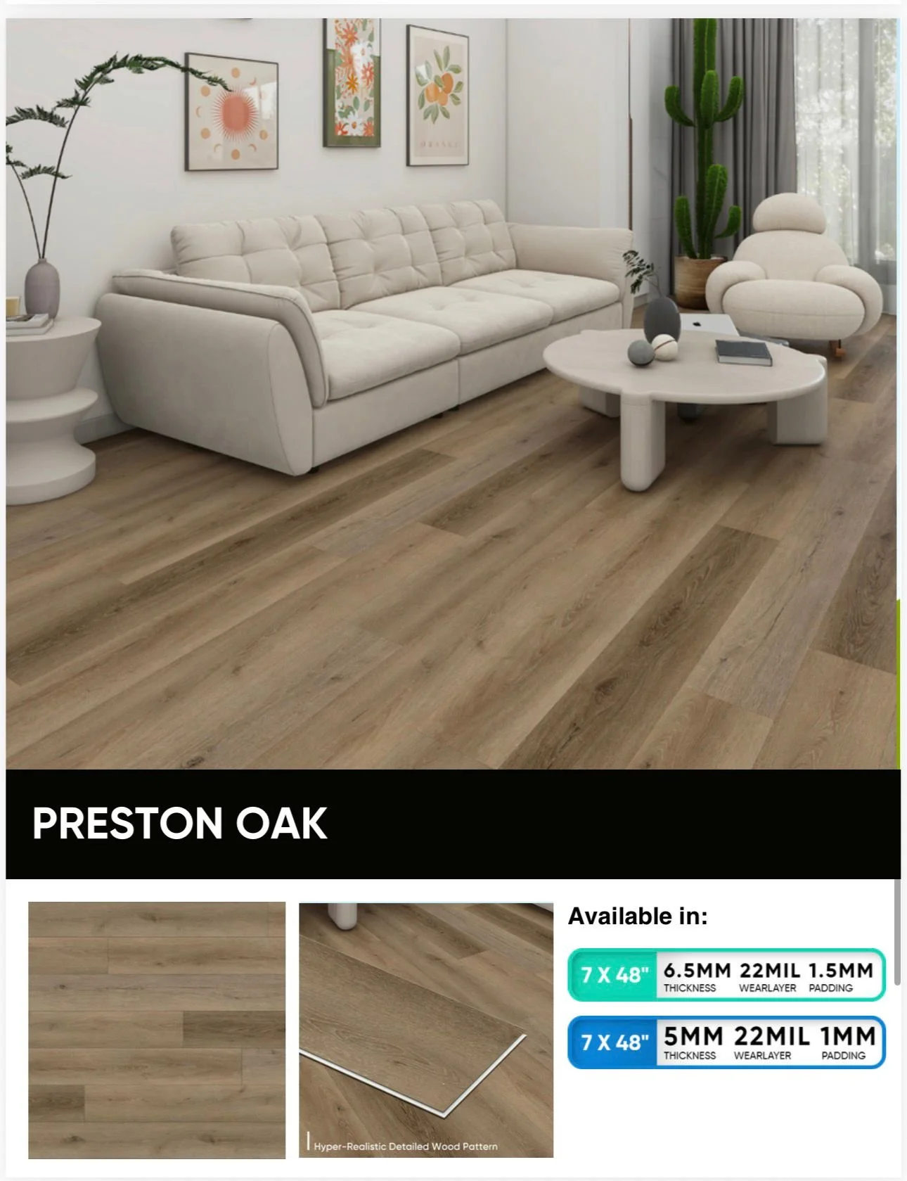 PRESTON OAK Vinyl Flooring