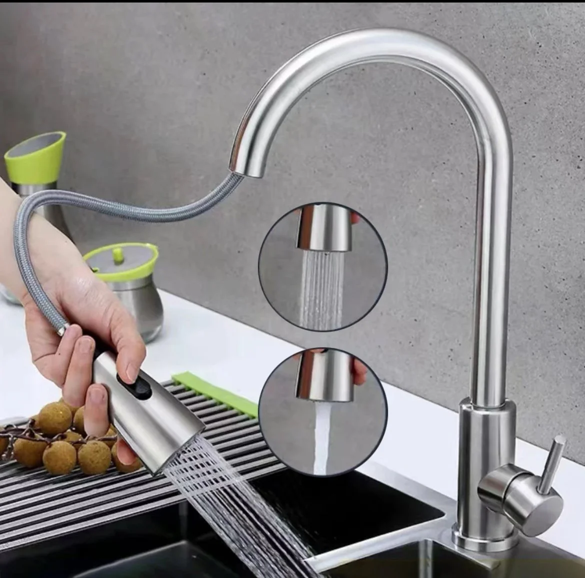 360-Degree Rotatable Kitchen Faucet Sprayer Head