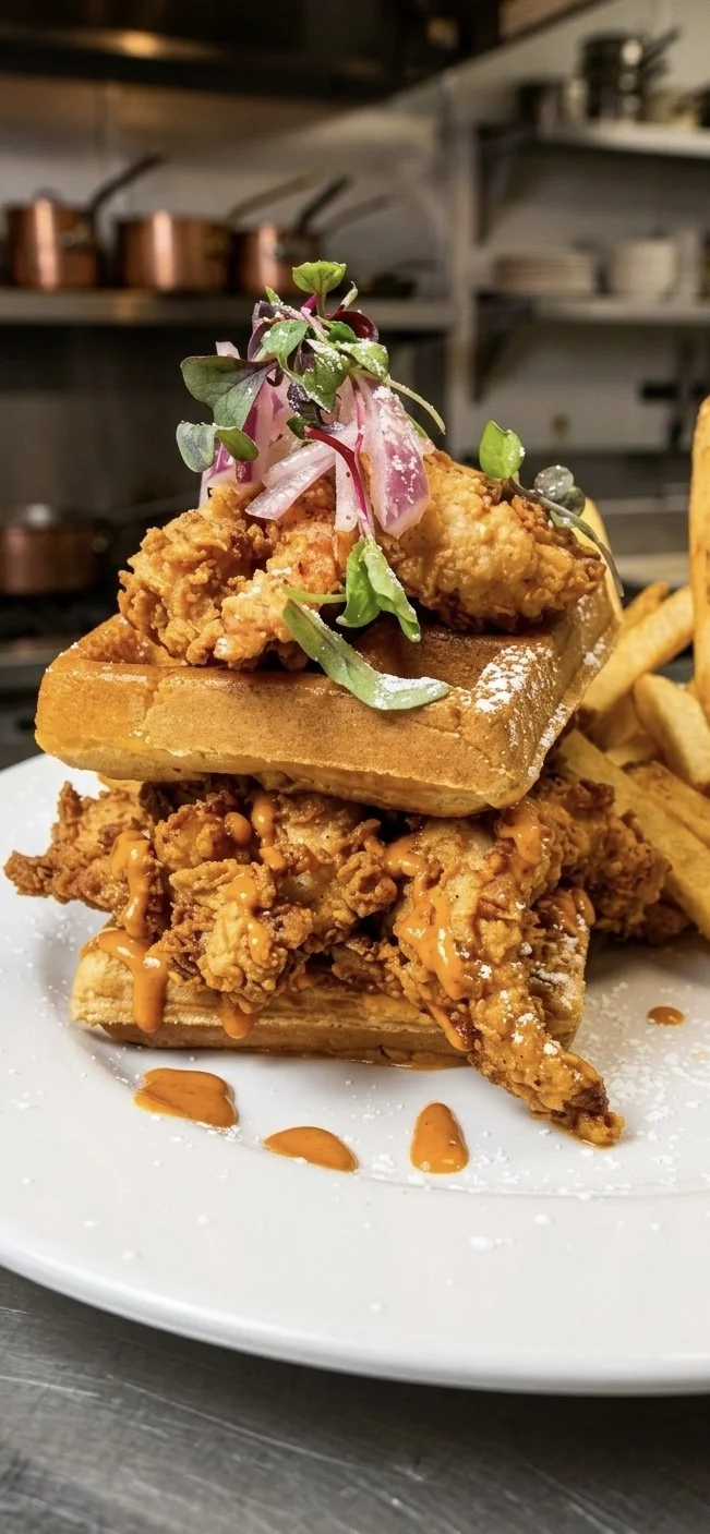 🍤 The Ultimate Flavor Fusion: Waffle Chicken Shrimp
