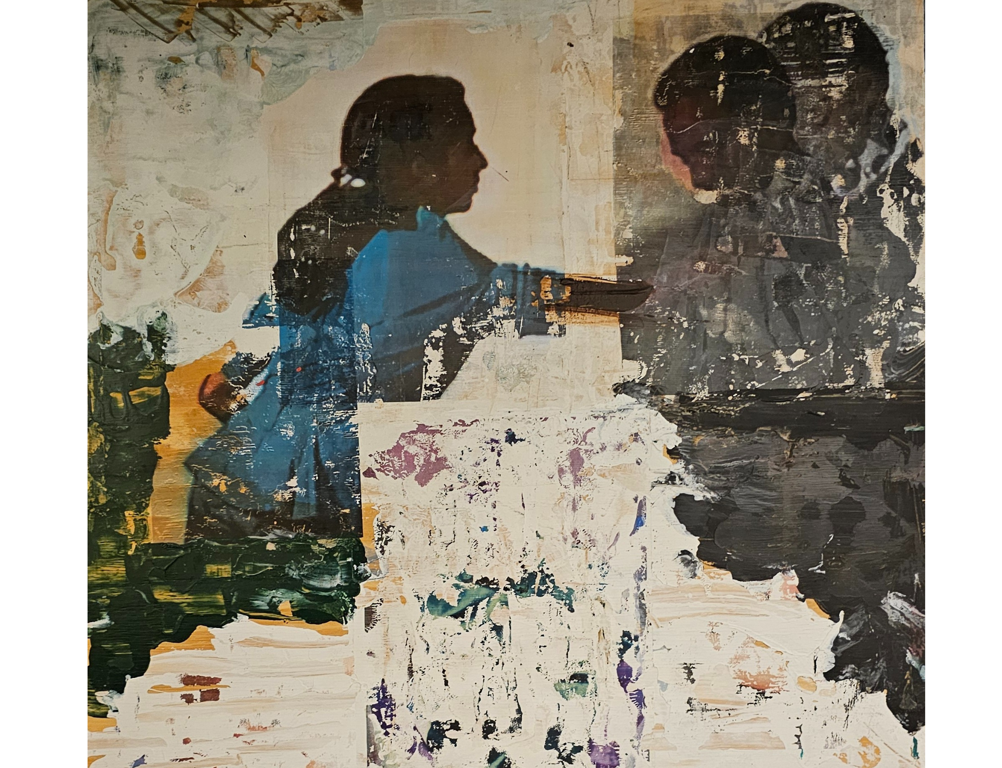 "this shadowed earthly love" acrylic and resin on wood, 24" x 24"