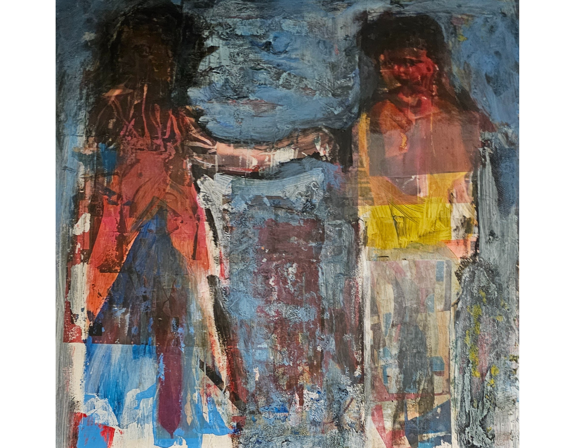 "choose but dance", acrylic and resin on wood, 24" x 24"