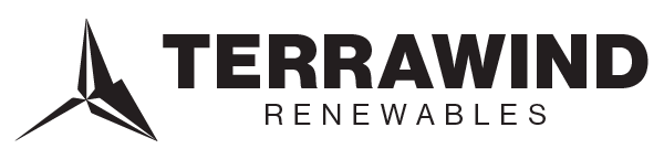 Terrawind Renewables logo with a stylized wind turbine icon.