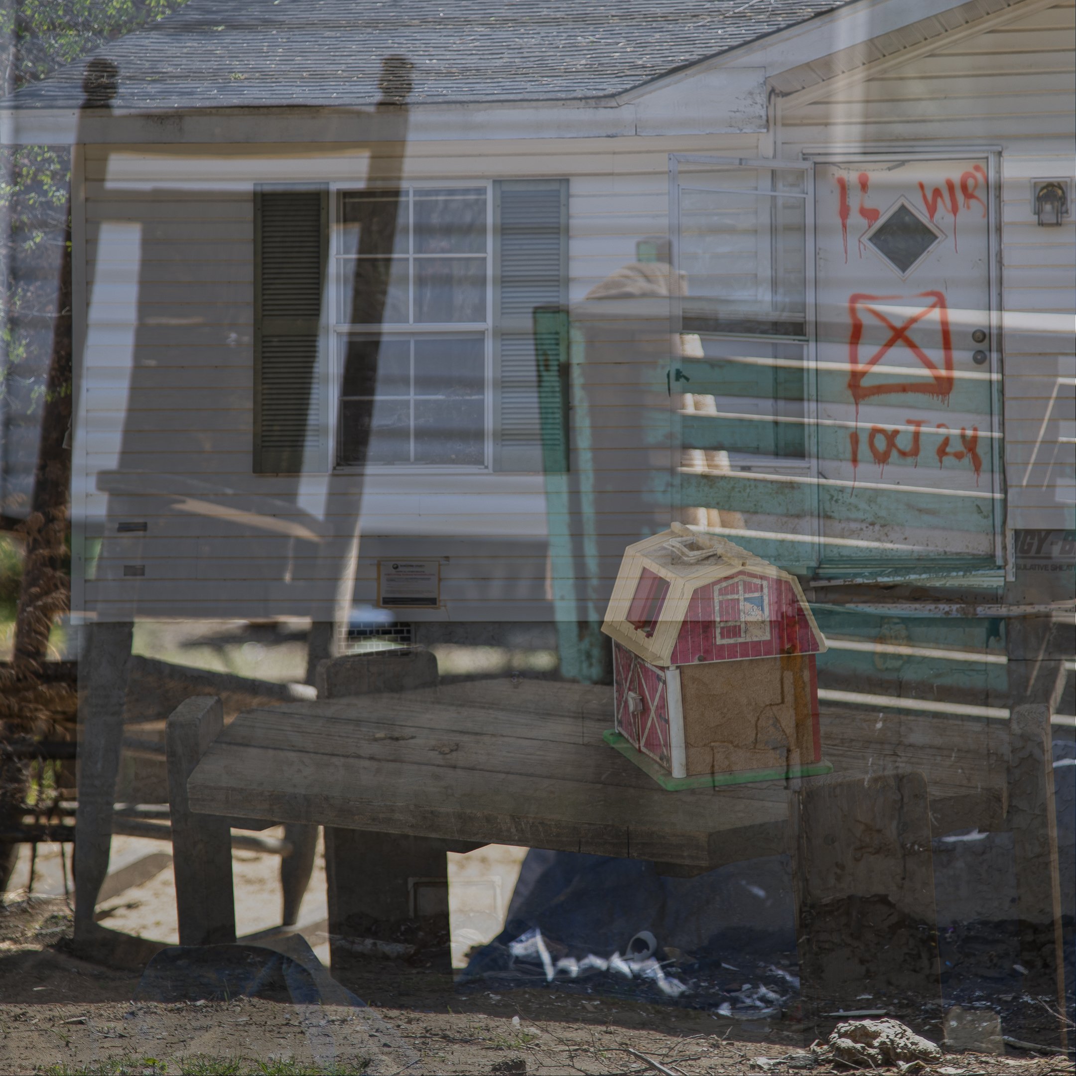 "Displaced," 
Ink-Jet Print, 
24" x 24", 
2026