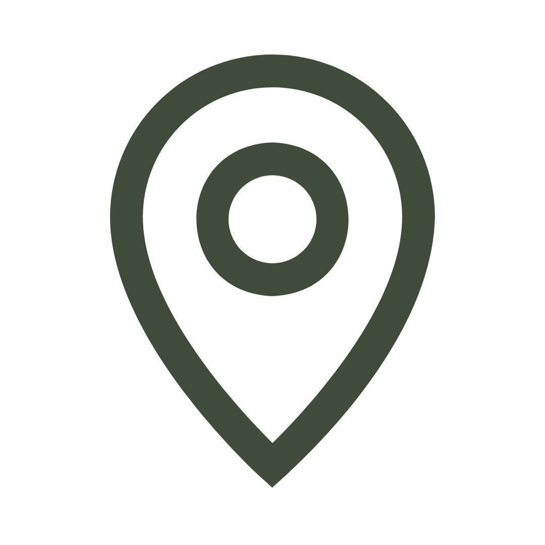 Map location pin icon on black background.