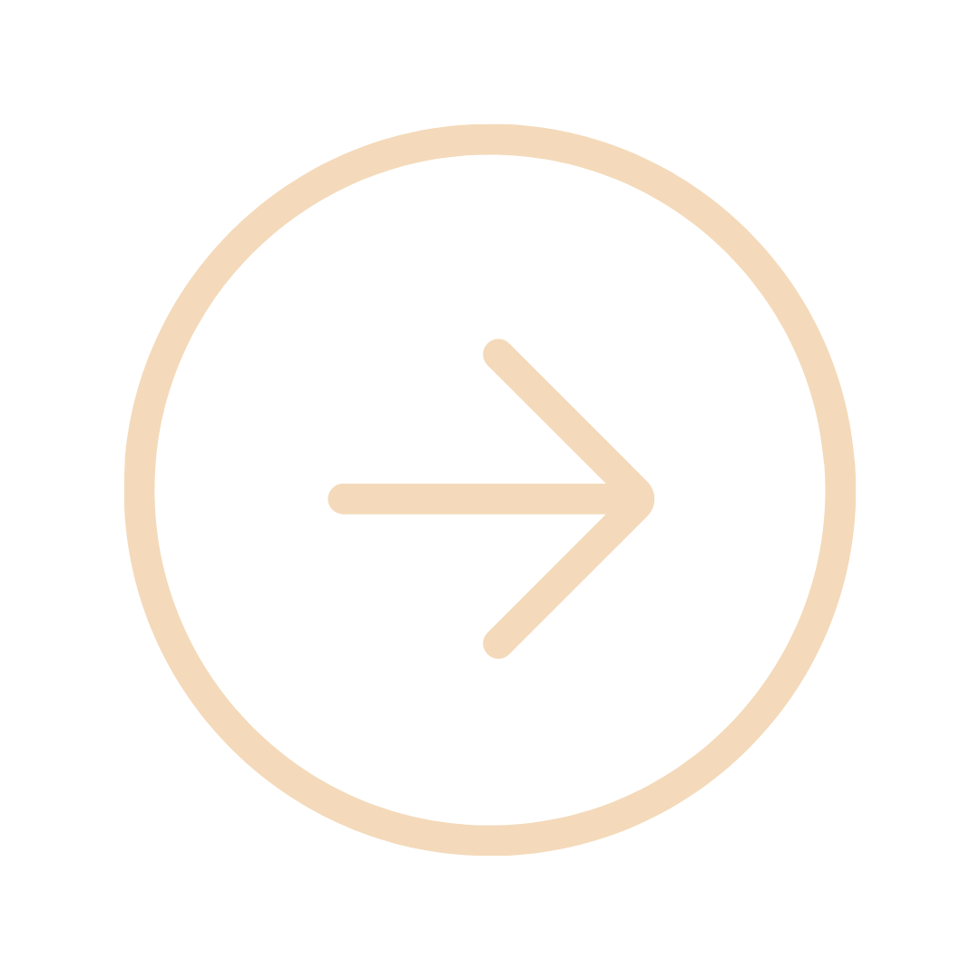Arrow with a beige outline pointing to the right.