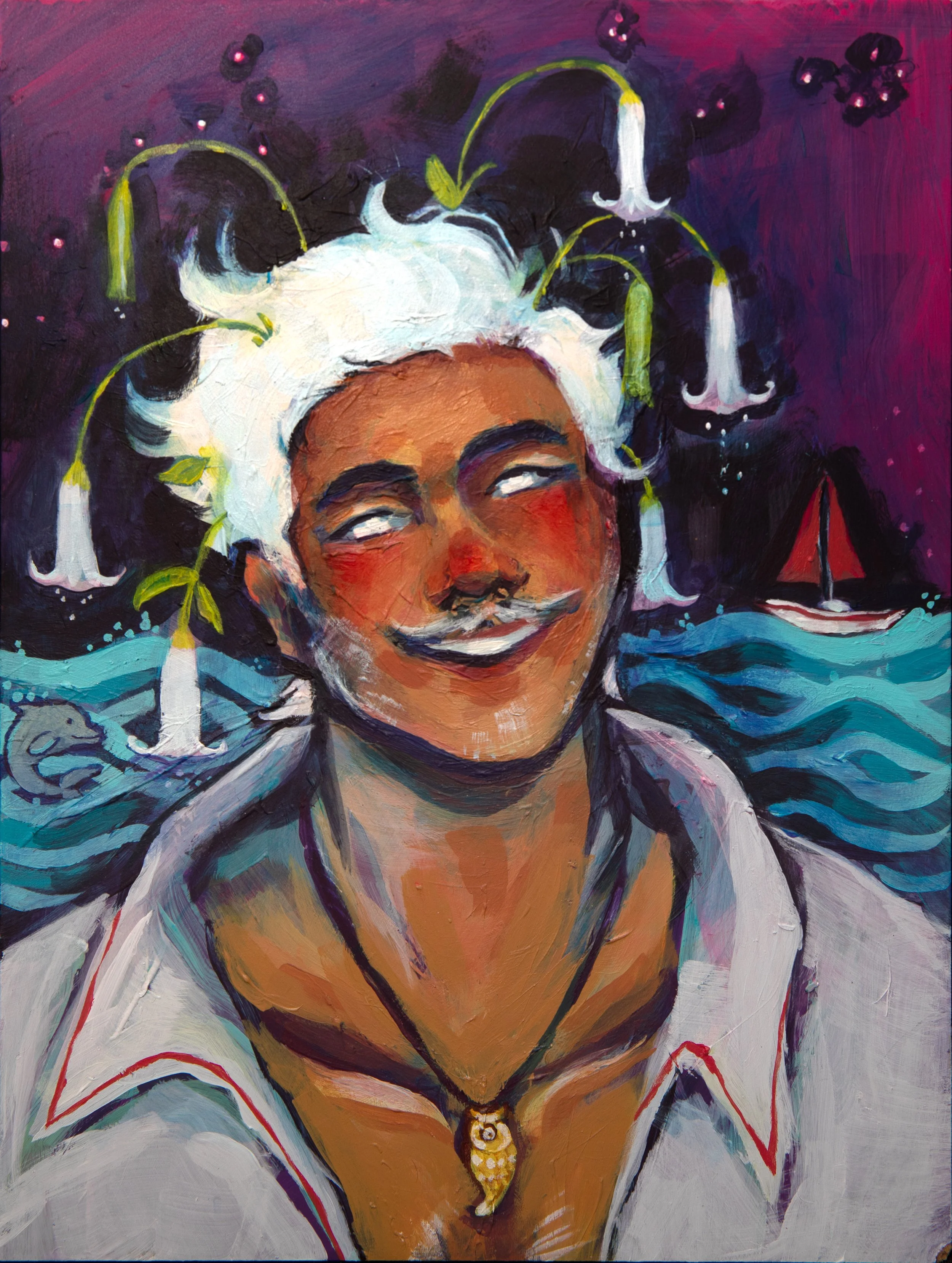 "Portrait of Leo: Guardian Angel"
Acrylic Paint on Wood Panel
Dimensions
2024