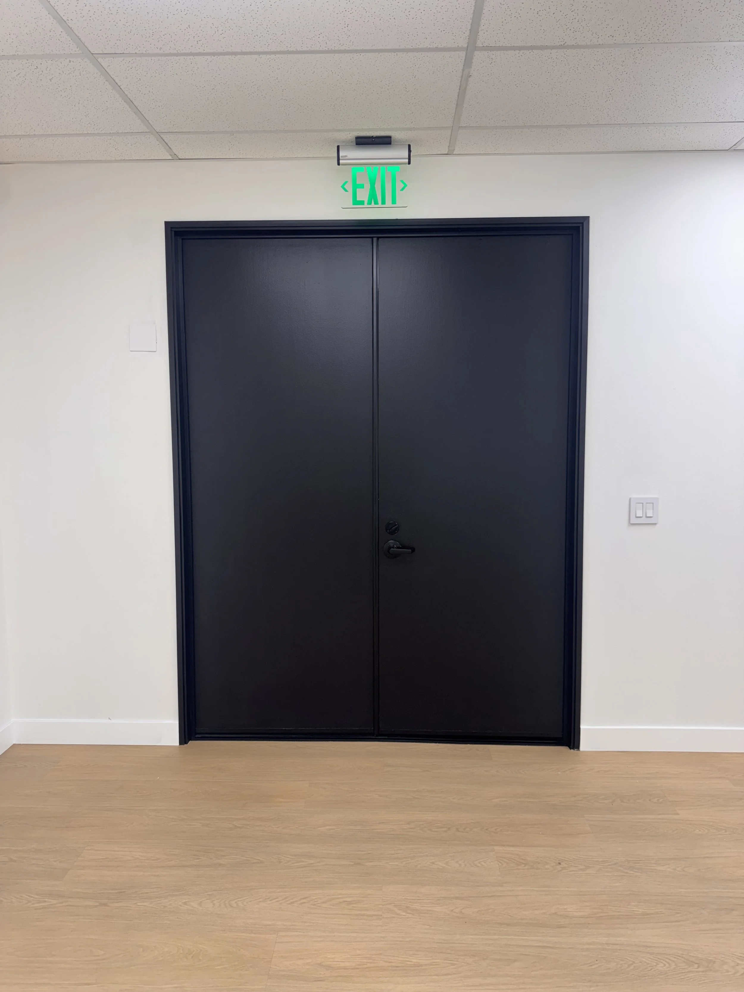 Renovated main entrance doors — MejjaPro Solutions completed upgrade