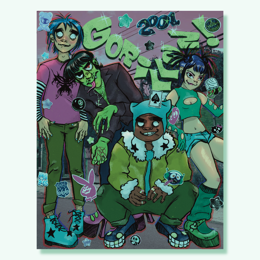 Gorillaz Band Fanart Print