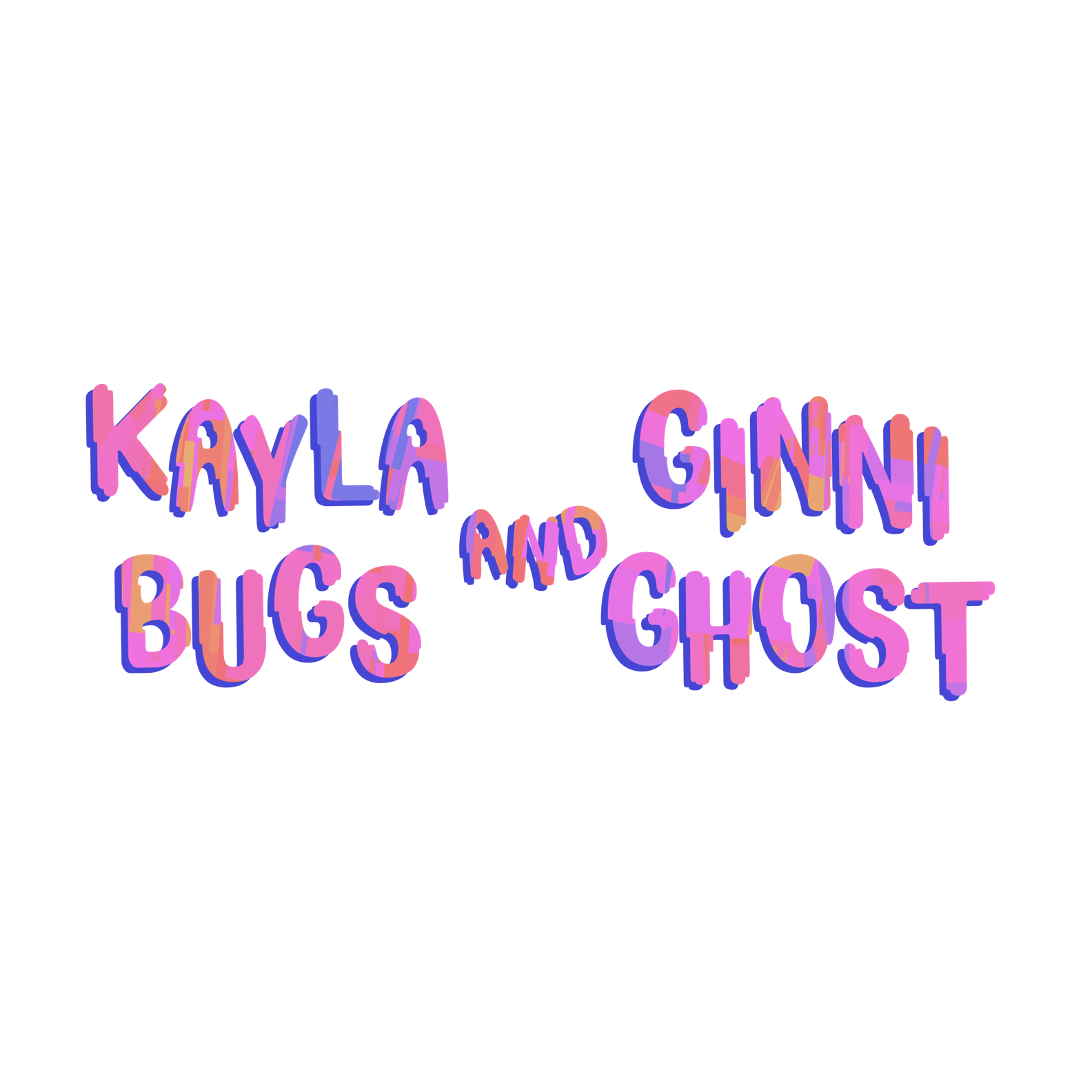 Colorful 3D text that reads 'My Big Bunny's Haunted House' with pink, purple, blue, and red colors and shadows