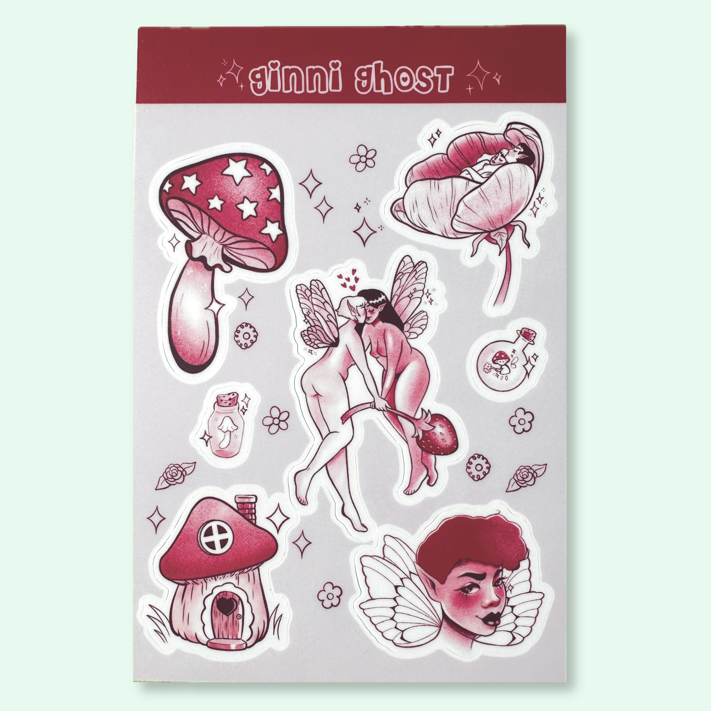 Sapphic Fairy sticker sheet