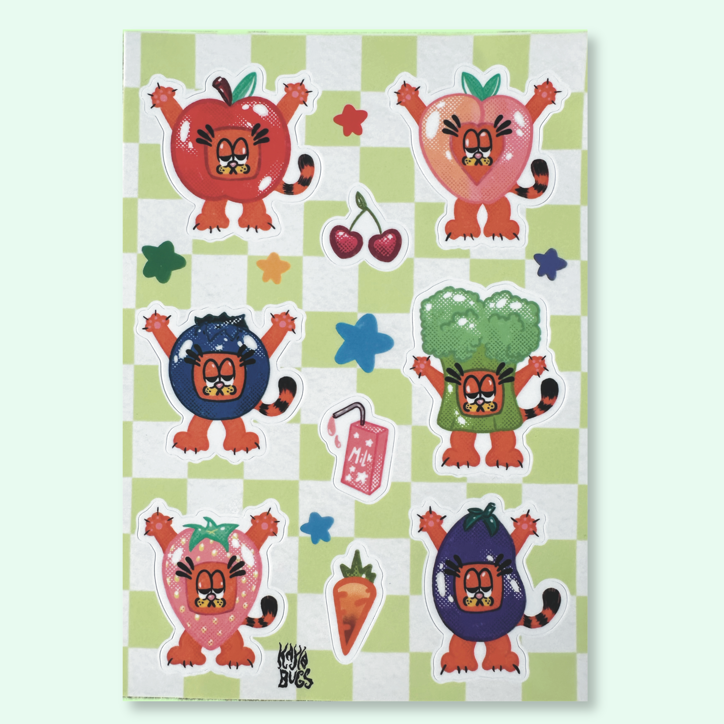 Fruity Garfield Sticker Sheet