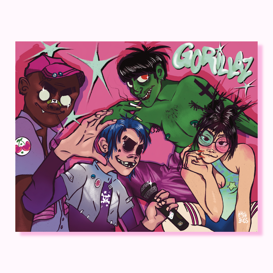 Cracker Island Gorillaz Fanart Print