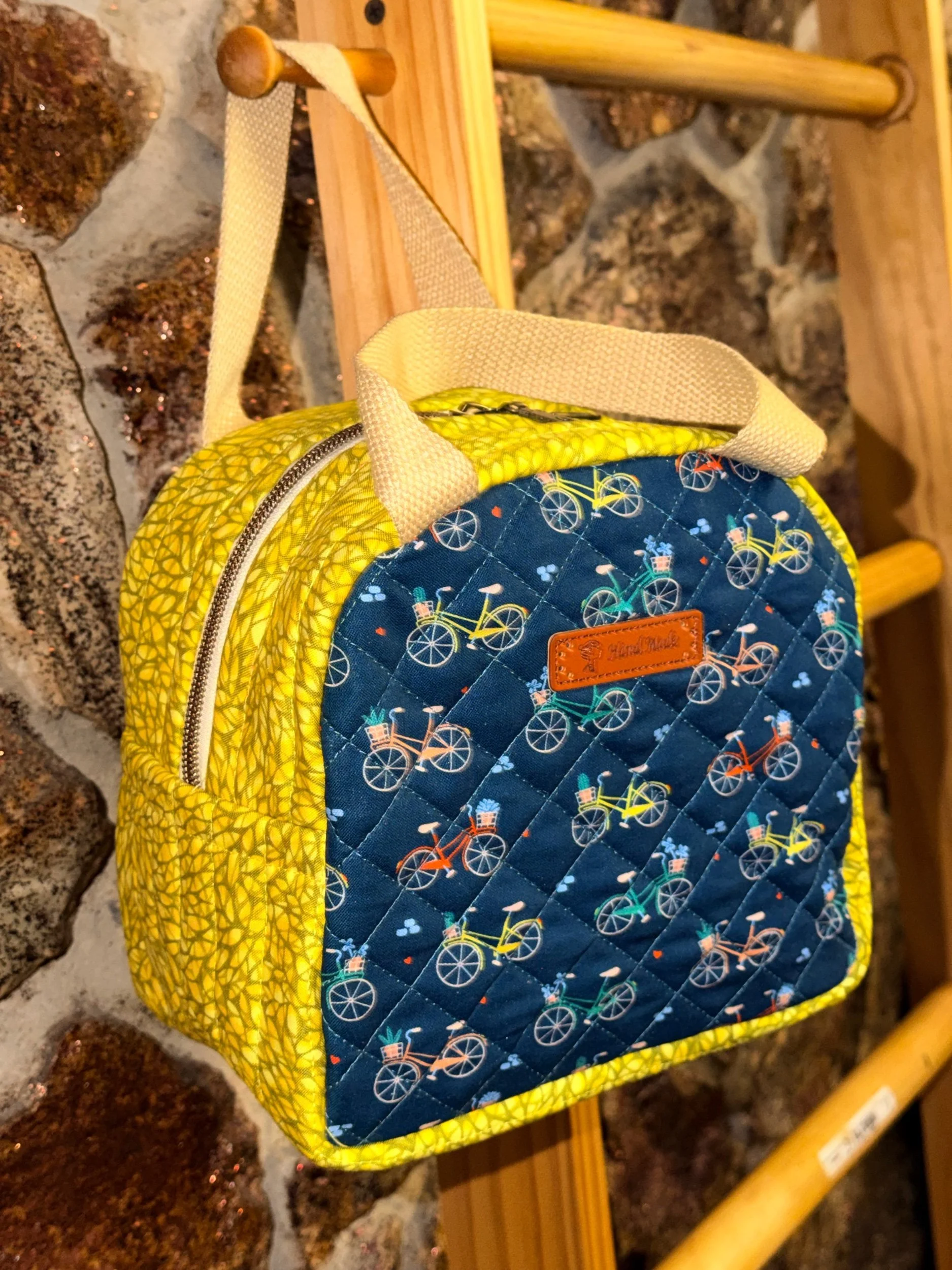 Lunch Box for hot and cold - Quilted Insulated Lunch Box - Handmade