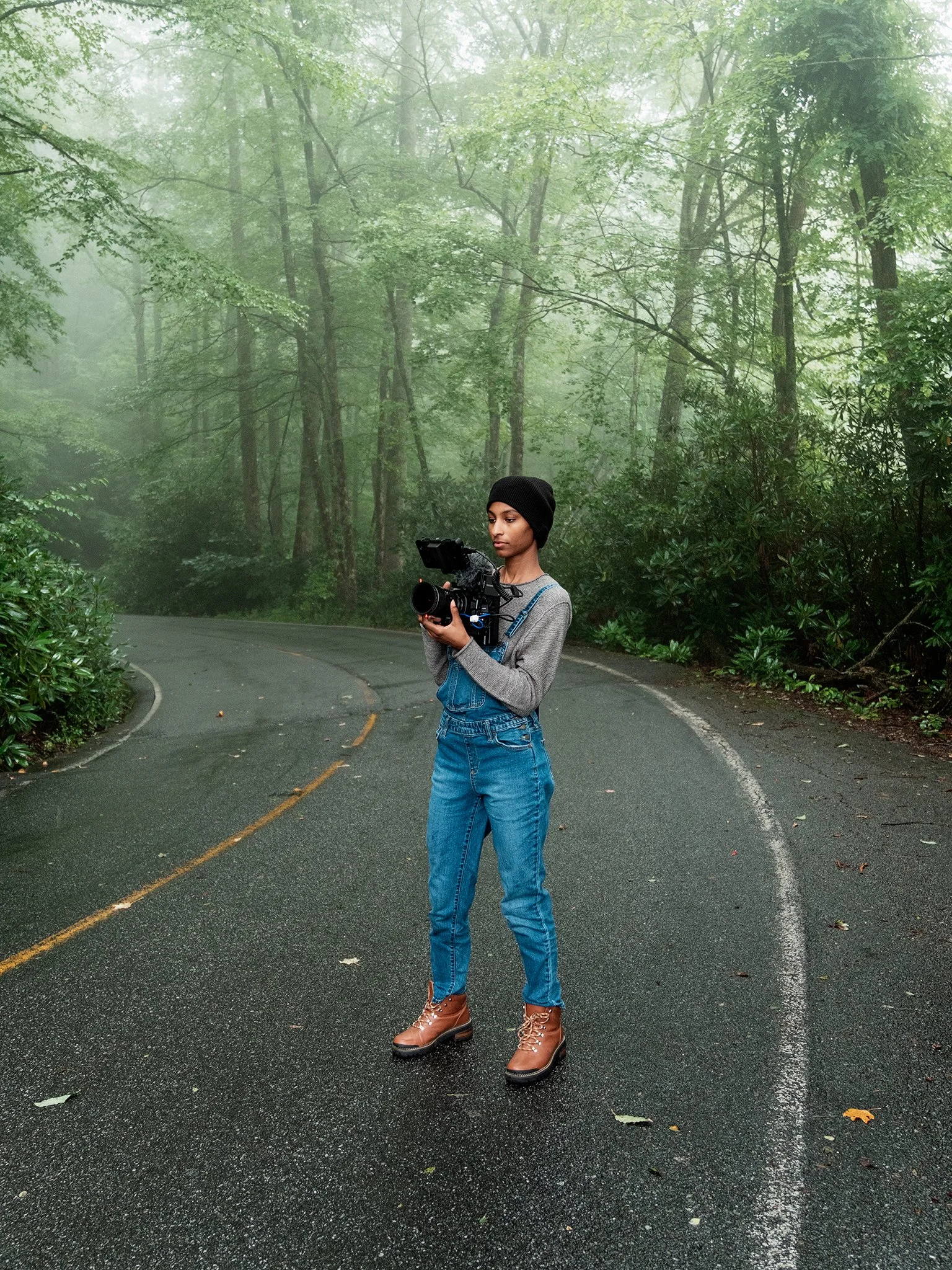 Rayeanna holding a cinema camera