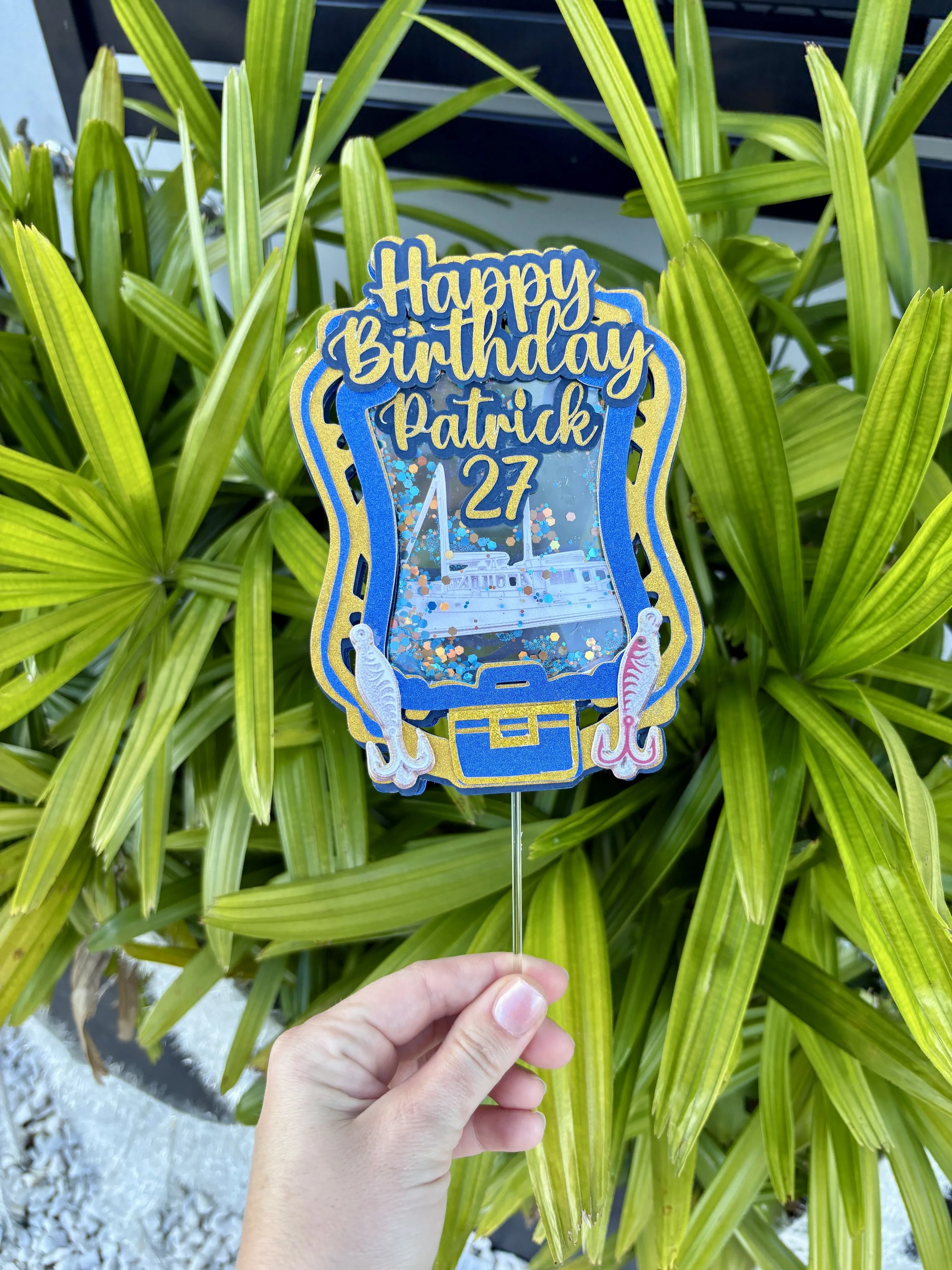 Fishing, Boat Cake Topper | Personalised Cake Toppers