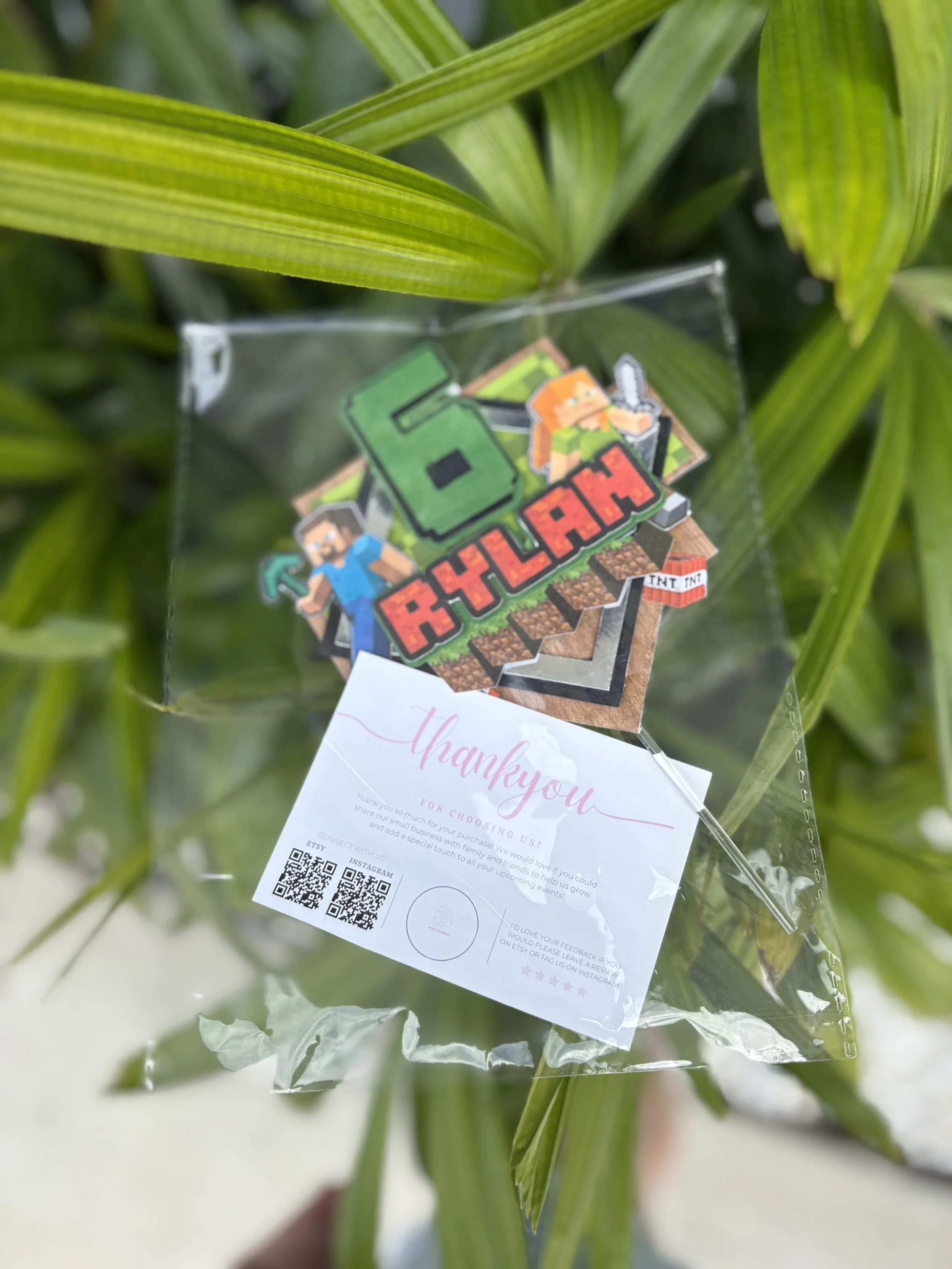 minecraft cake topper, personalised cake toppers