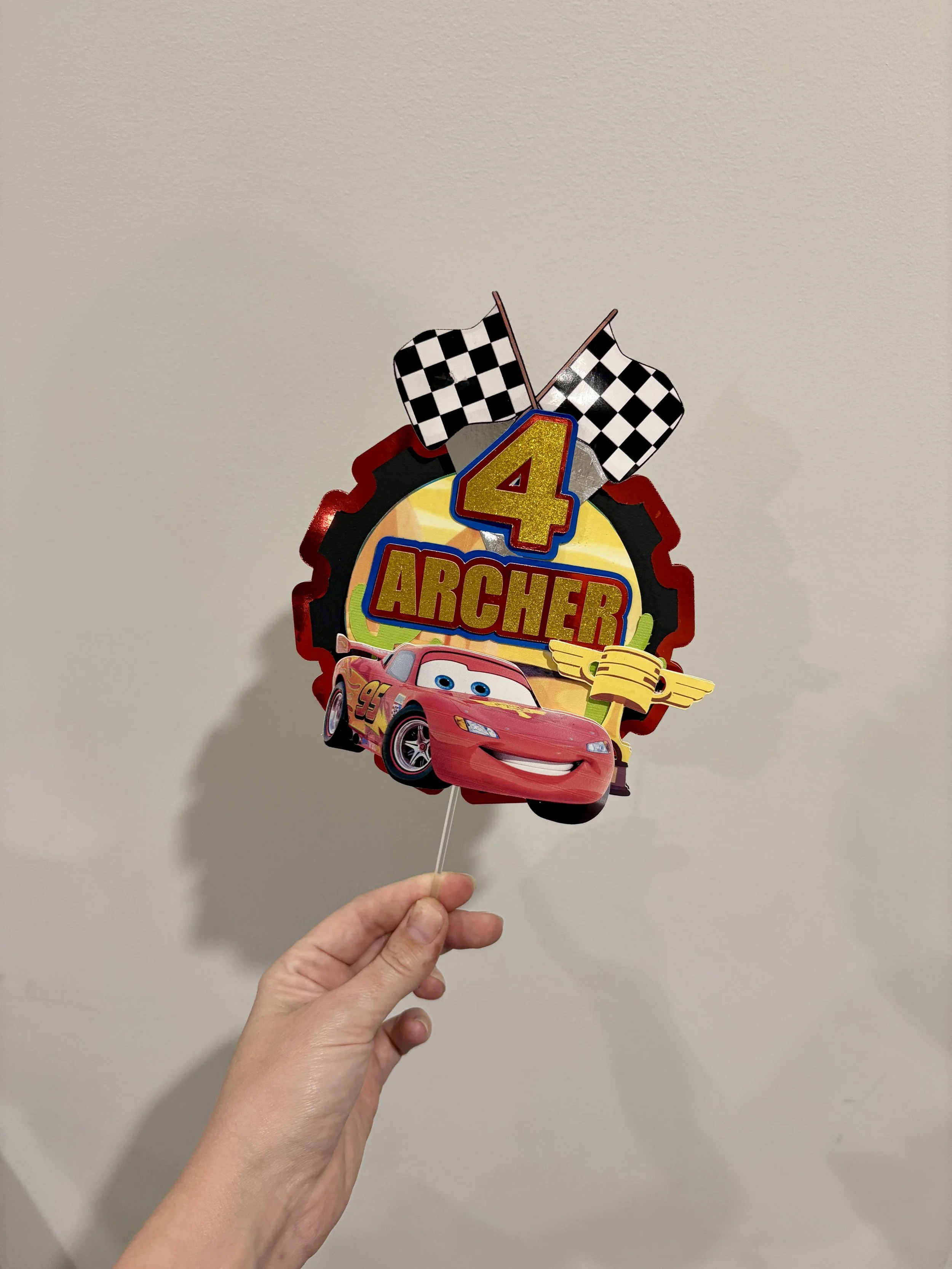 Lightning McQueen Birthday | Personalised Cake Toppers | Cars Cake Topper