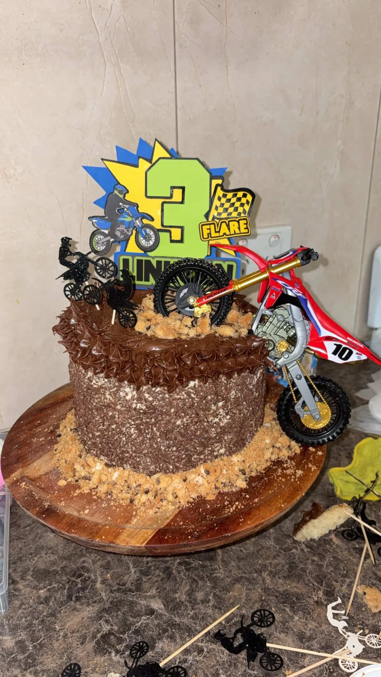 motorbike cake topper personalised cake toppers motocross, dirt bike themed birthday