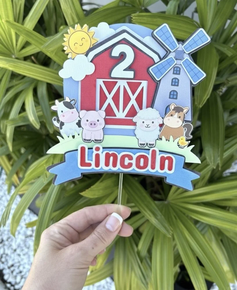 Barnyard Farm Cake Topper | Personalised Cake Toppers