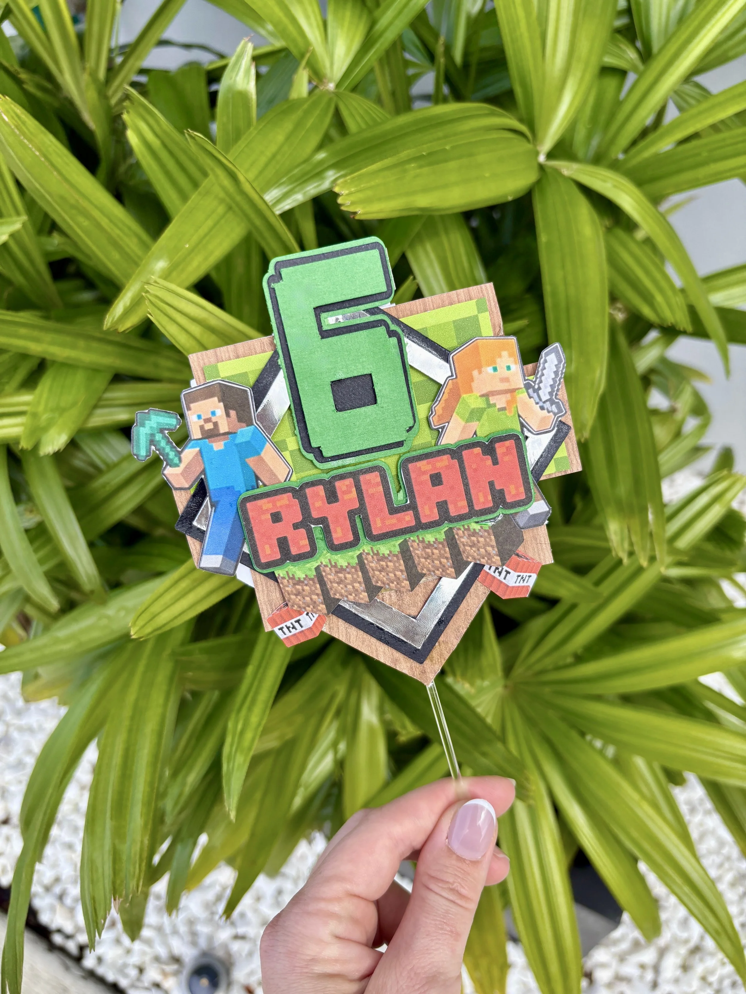 Minecraft Cake Topper | Personalised Cake Toppers