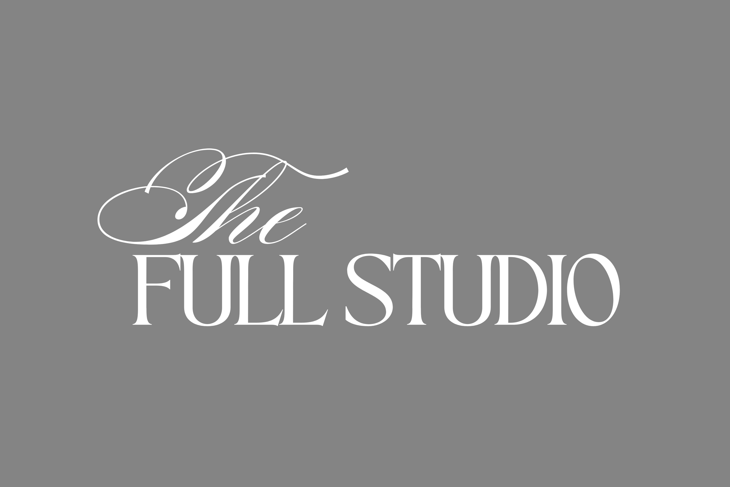 The logo of The Full Studio with white text on a gray background.