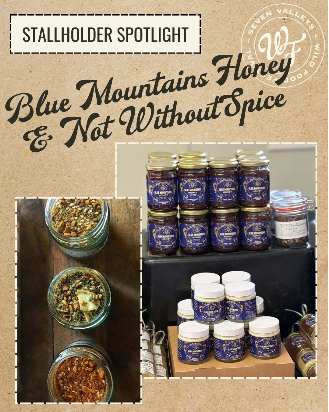 Stallholder Spotlight: Local favourites @bluemountainshoney &amp; @notwithoutspice

From honey to condiments, spices, blends and pantry essentials, they&rsquo;ll be offering special tastings of their ranges along with recipe ideas and serving suggest