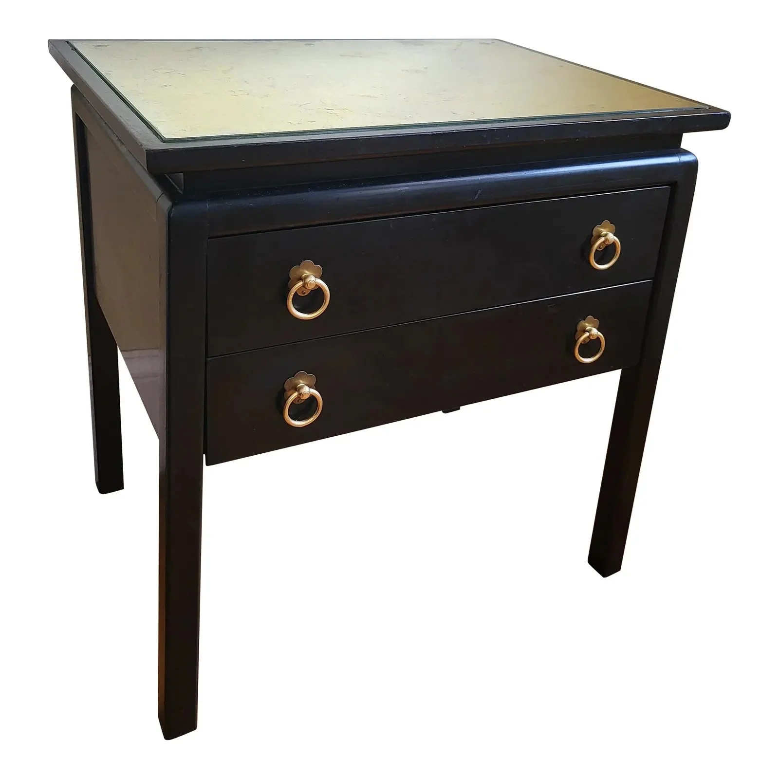1960s American of Martinsville Nightstand with Mirrored Top