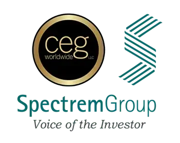 Logos of CEG Worldwide LLC, Spectrum Group, and associated companies.