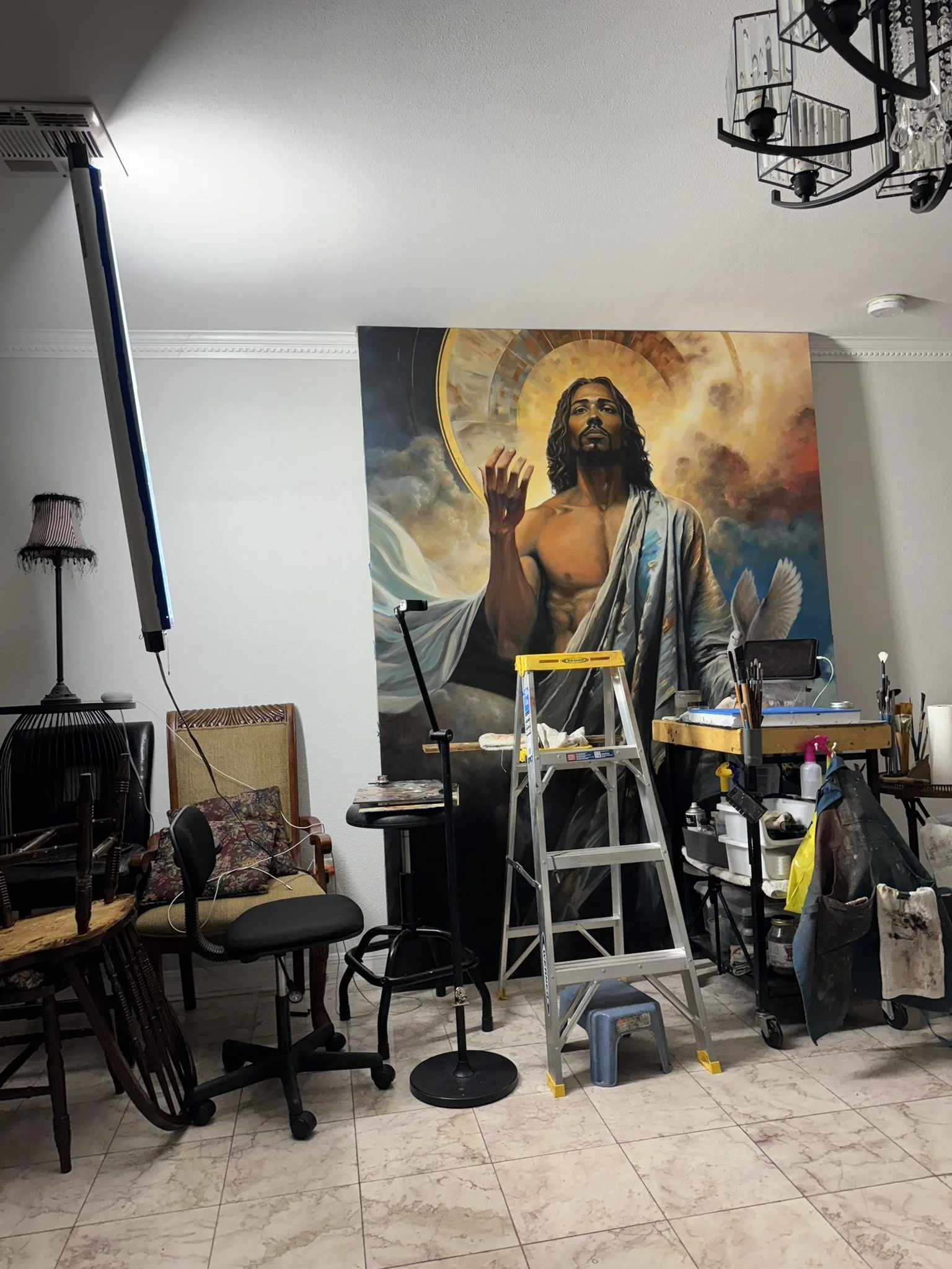 Behold displayed in the studio during production