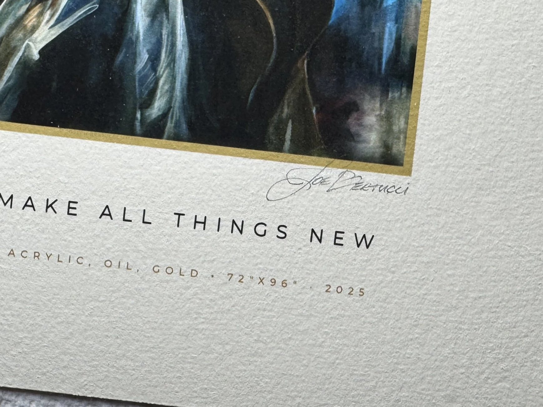 Joe Bertucci’s signature on the Behold fine-art reproduction